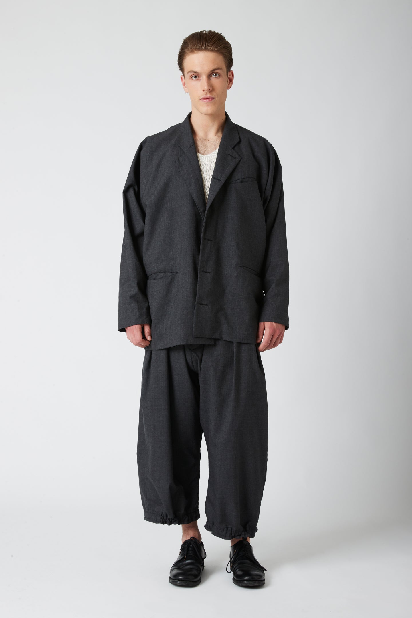 Tailored jacket - Grey pinstripe wool