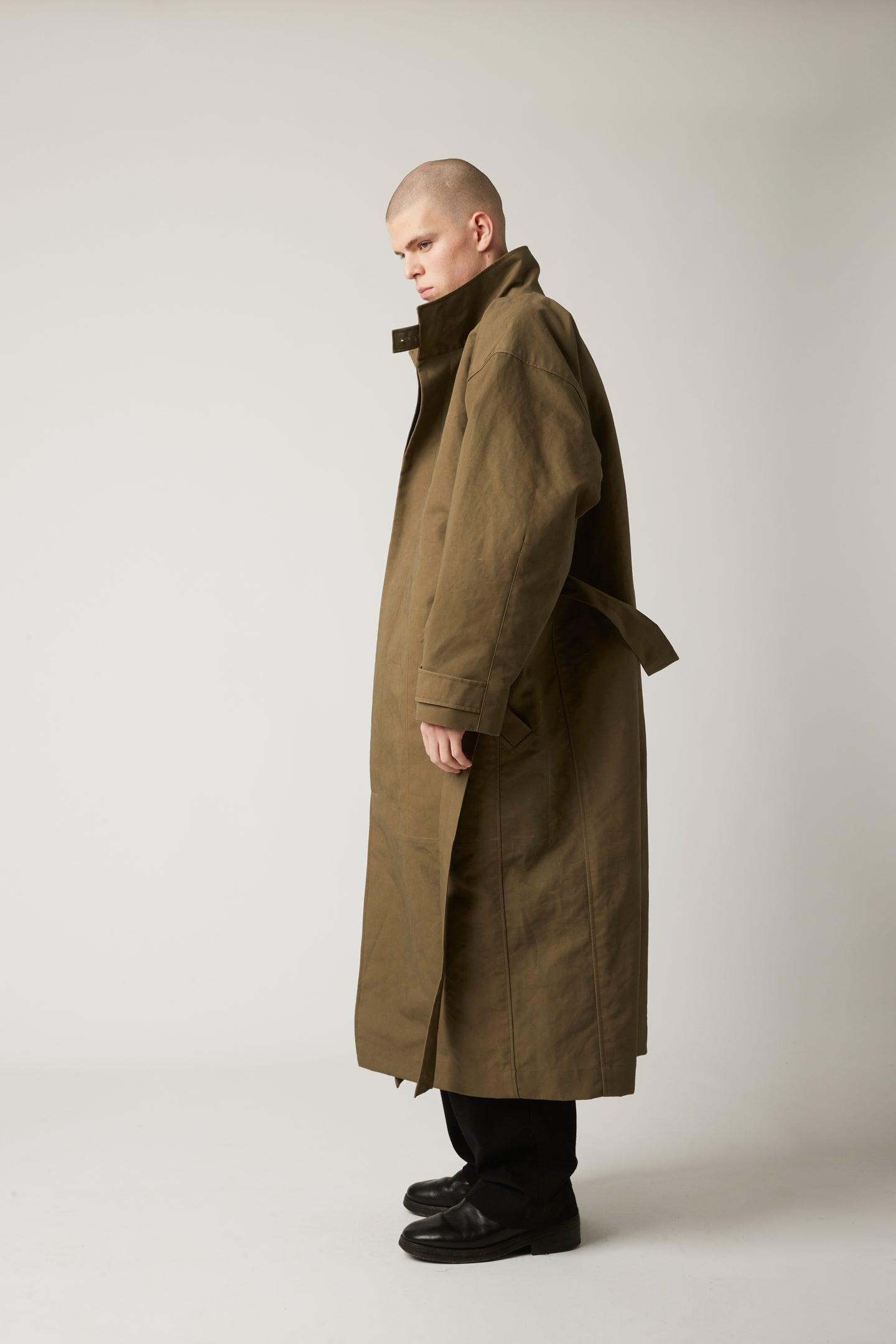 Belted trench coat - Rubberized cotton