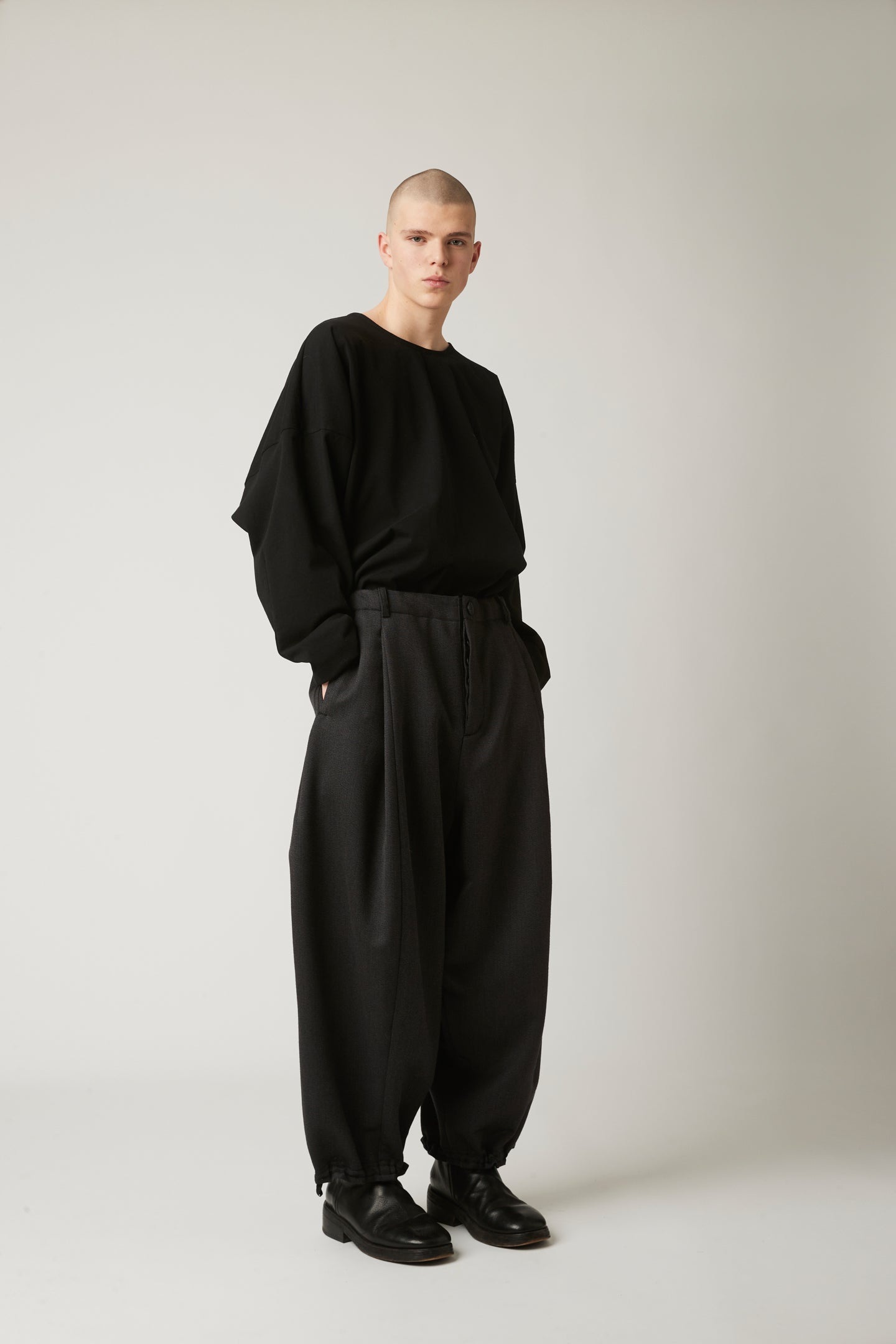 Balloon trouser - Thorn-proof wool