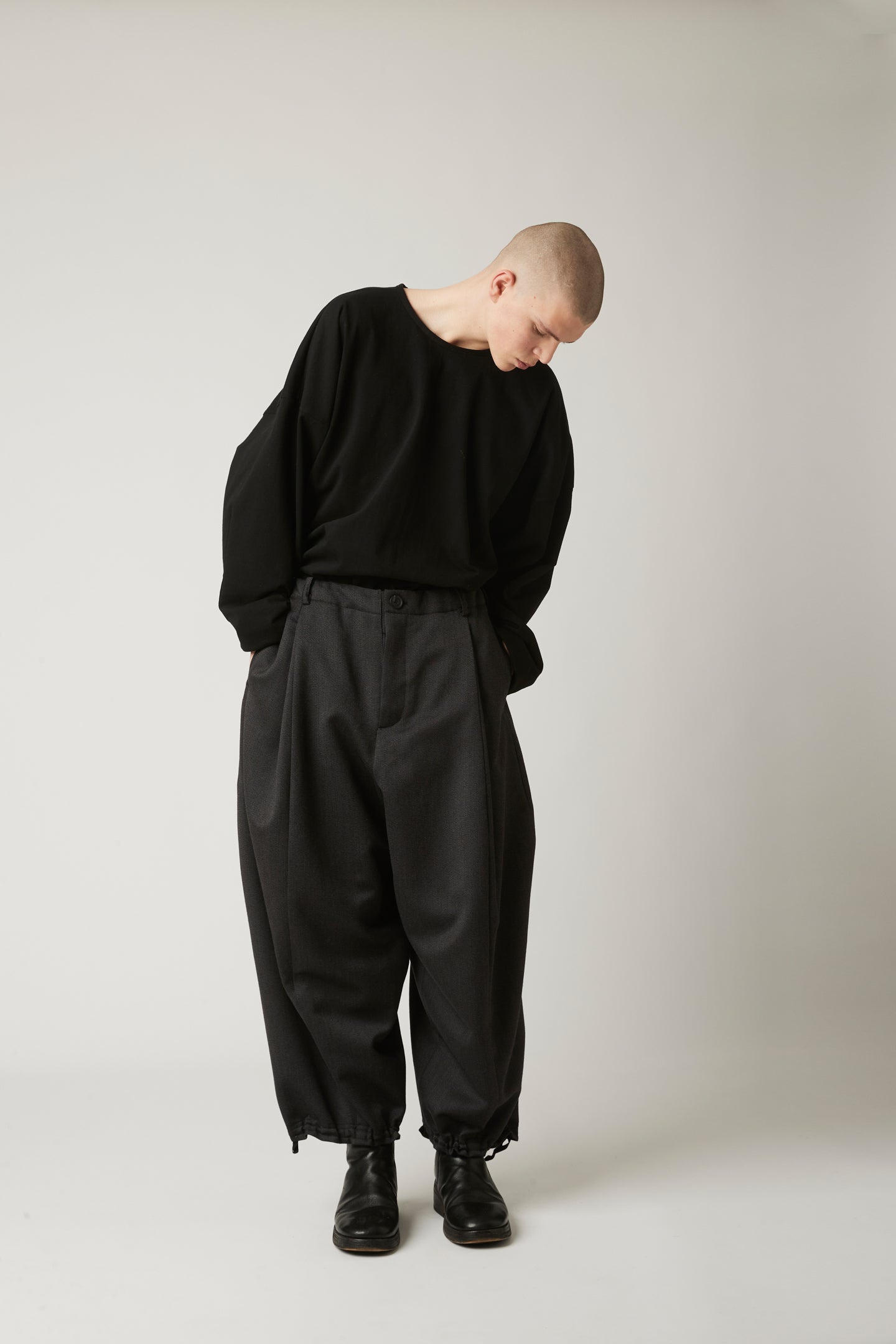 Balloon trouser - Thorn-proof wool