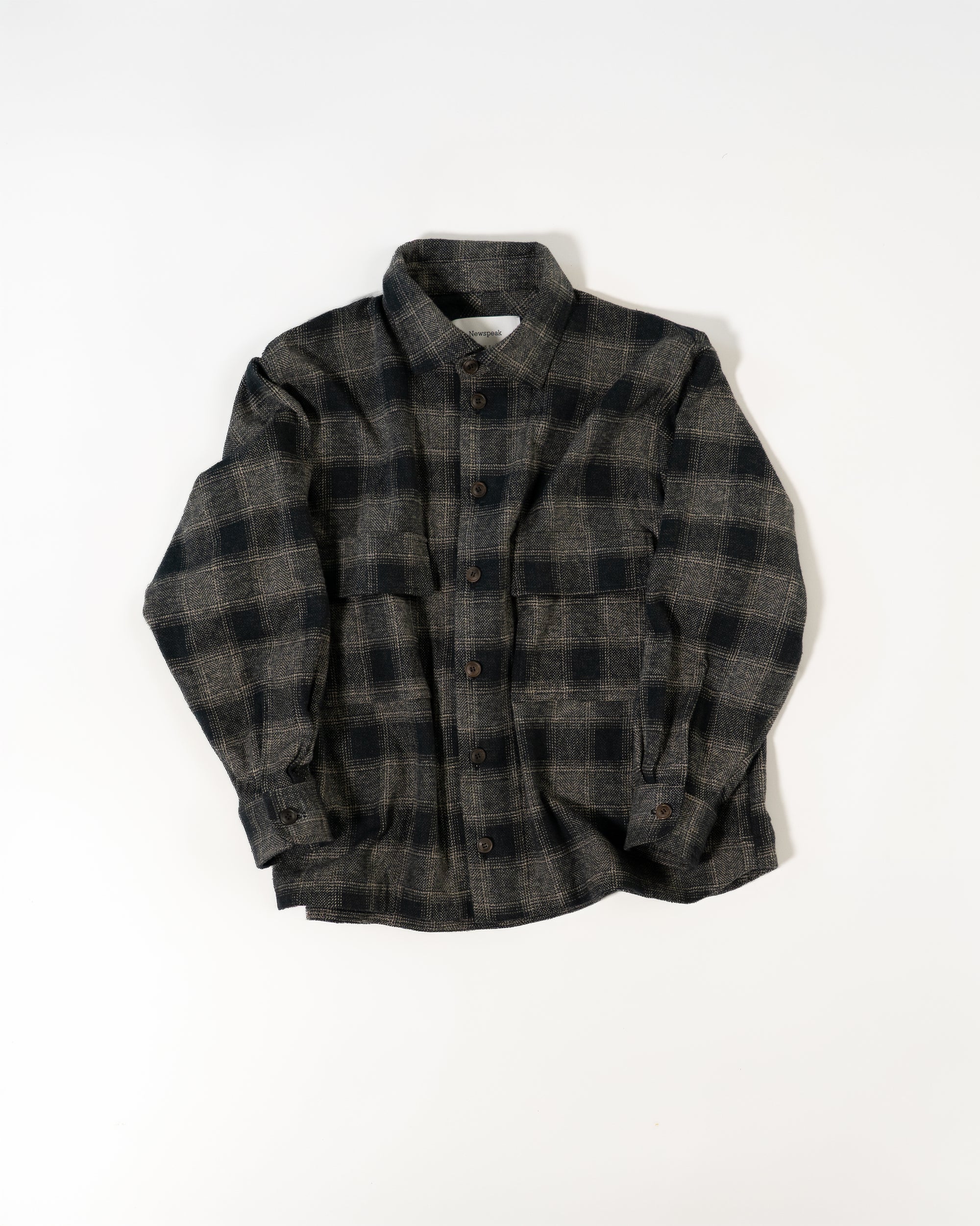 Overshirt - Black and White Checked Flannel