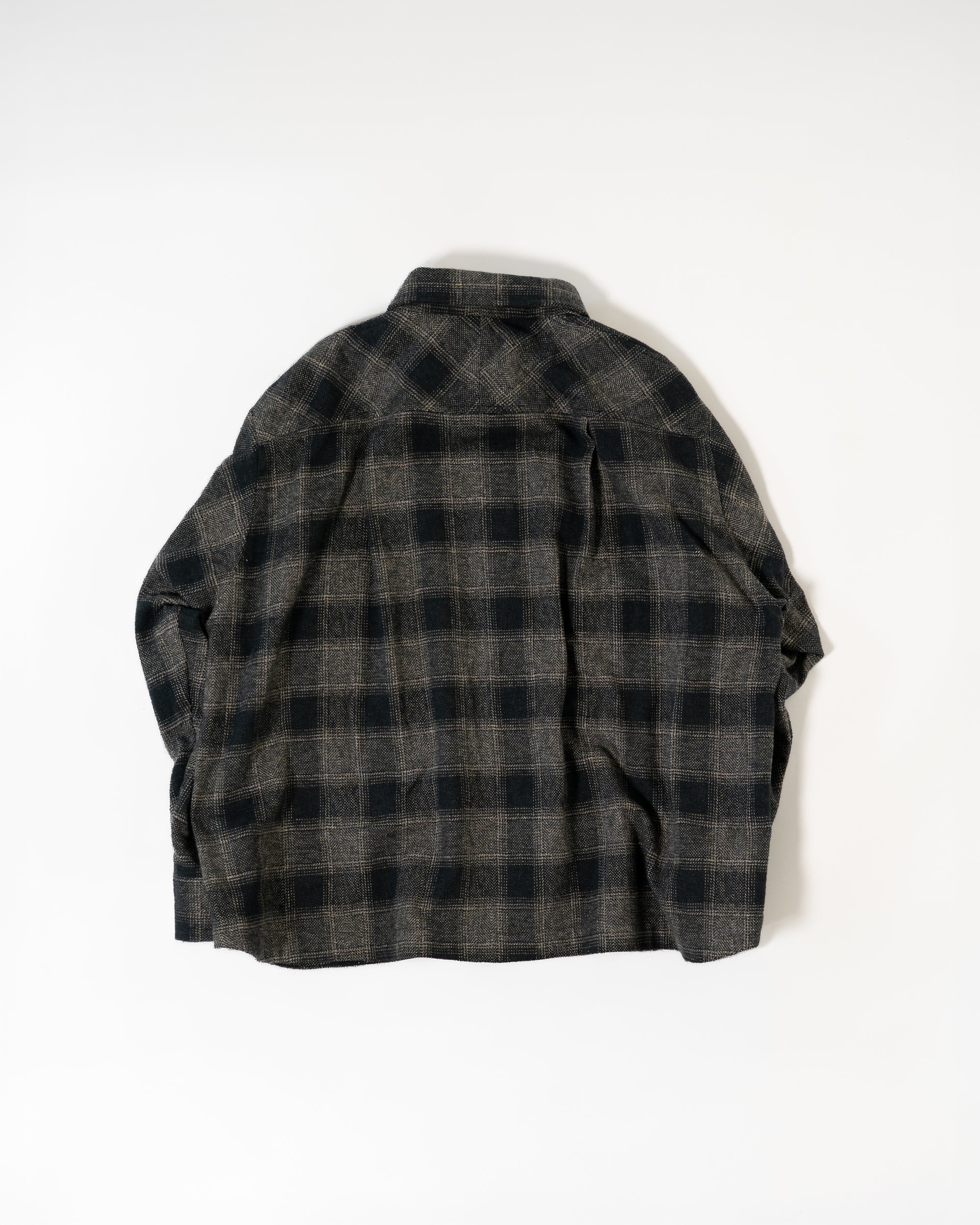 Overshirt - Black and White Checked Flannel