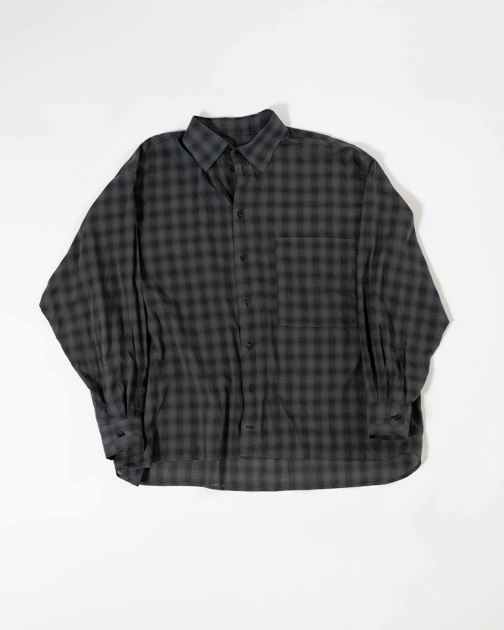 Classic Shirt - Black and Grey Checked Shirting
