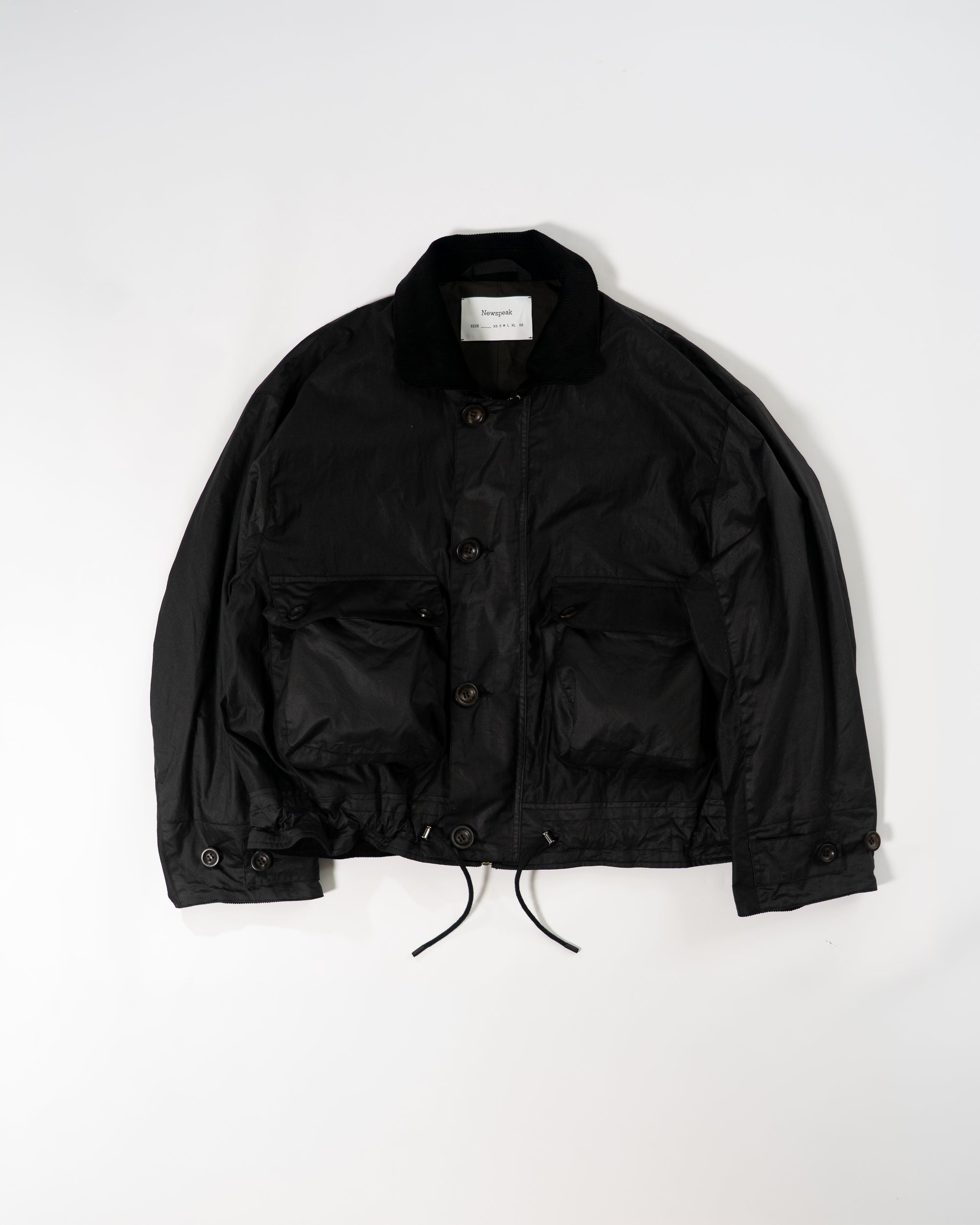 Utility Jacket - Black Waxed Cotton