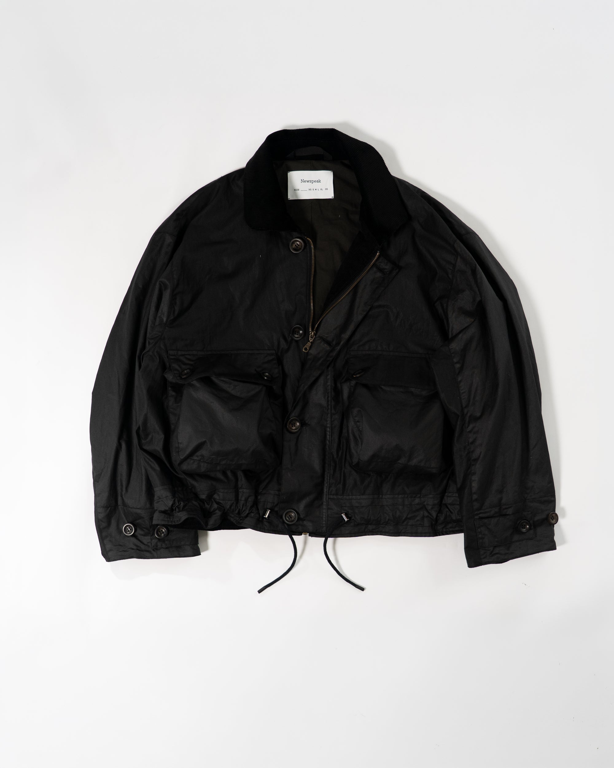 Utility Jacket - Black Waxed Cotton