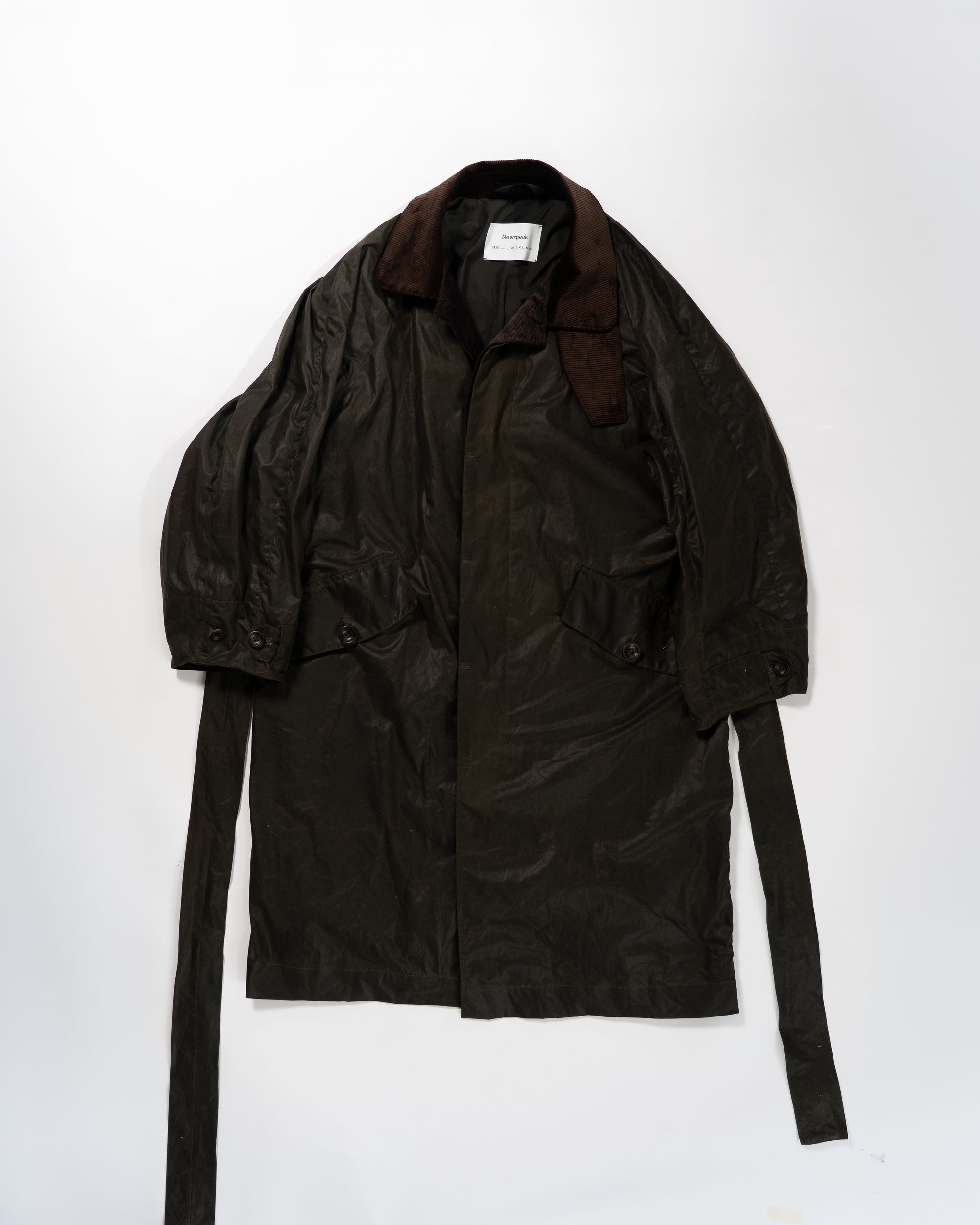 Raglan coat - Green Waxed Cotton