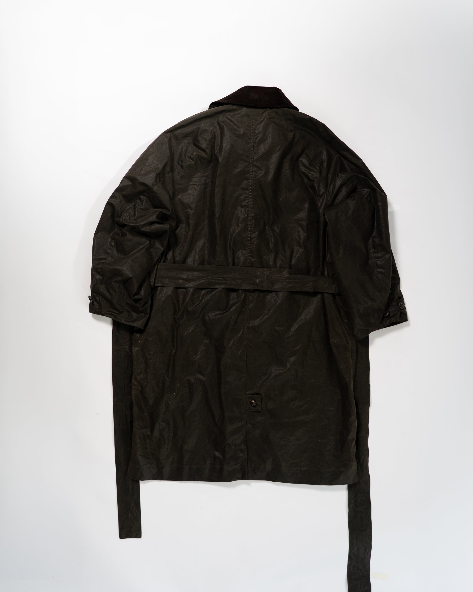 Raglan coat - Green Waxed Cotton