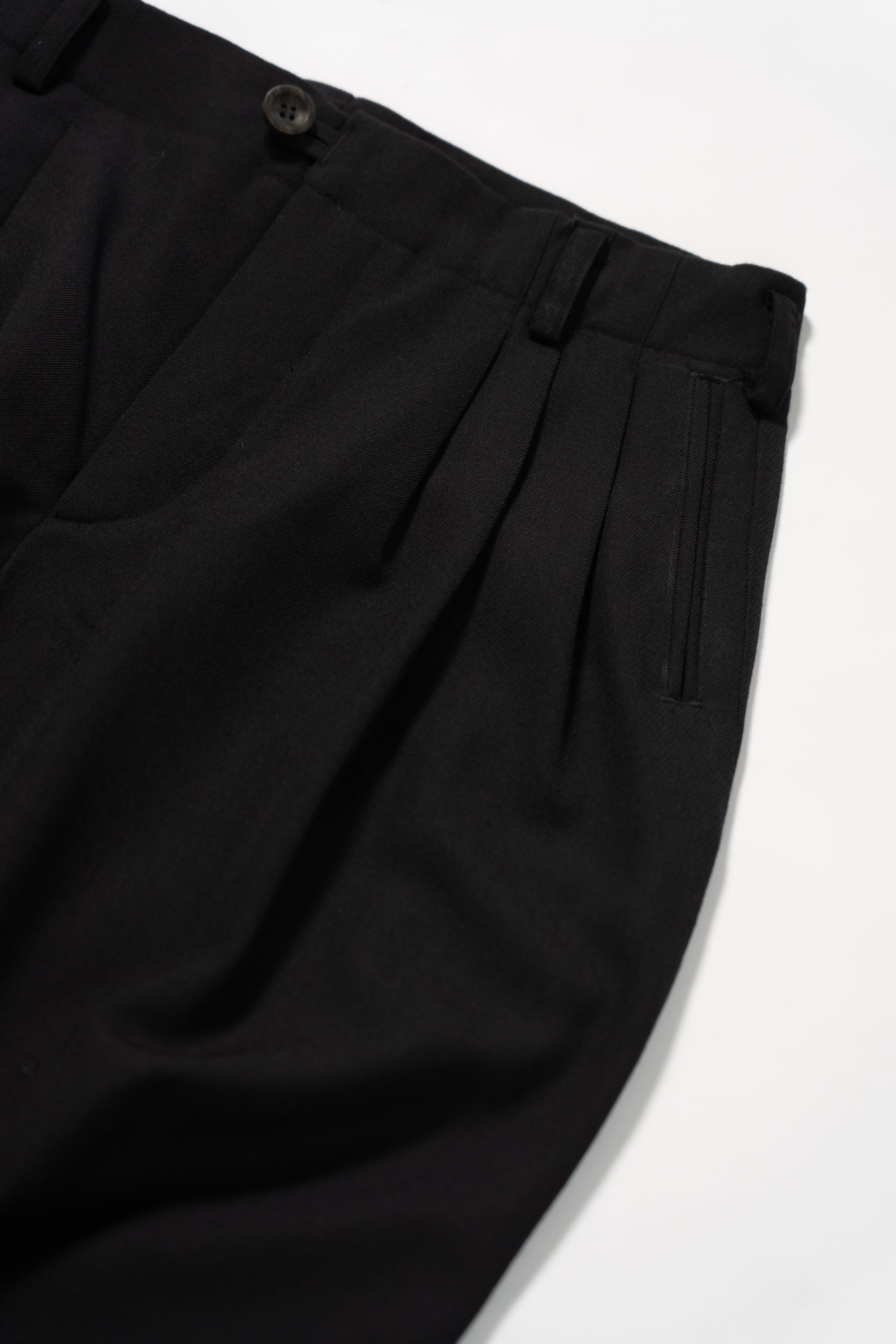 Triple Pleated Trouser - Cavalry Twill Pure Wool