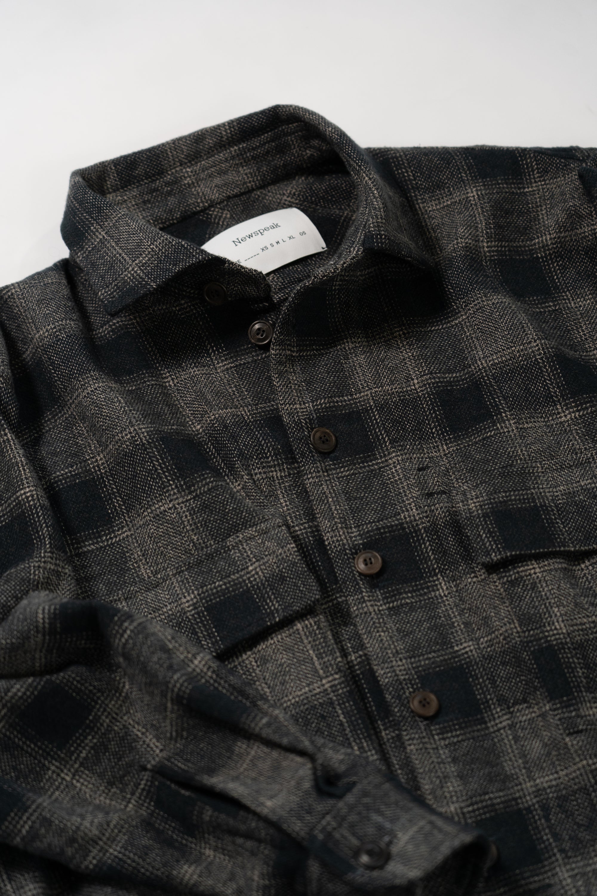 Overshirt - Black and White Checked Flannel