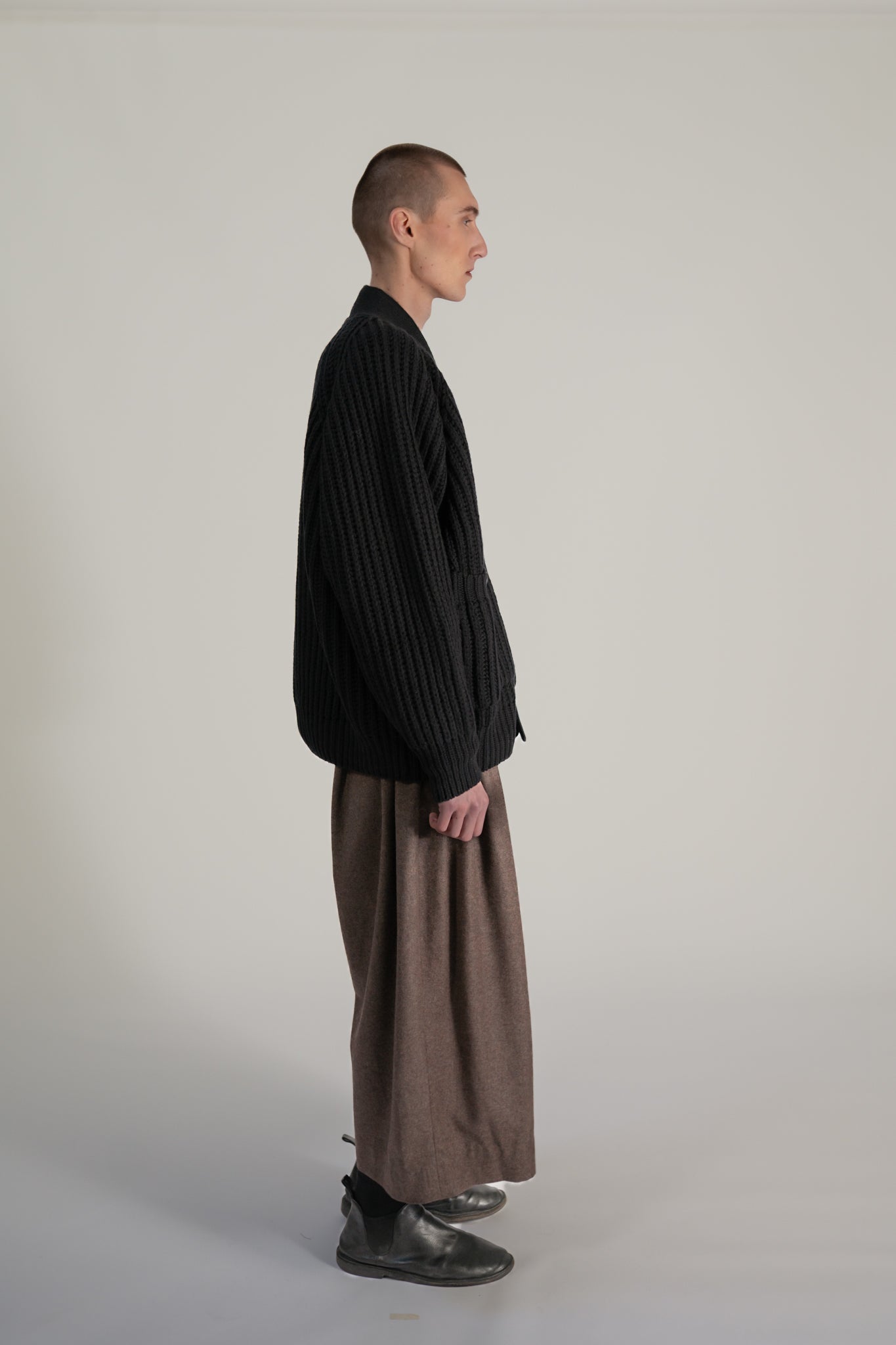 chunky grandpa cardigan - extra fine merino wool