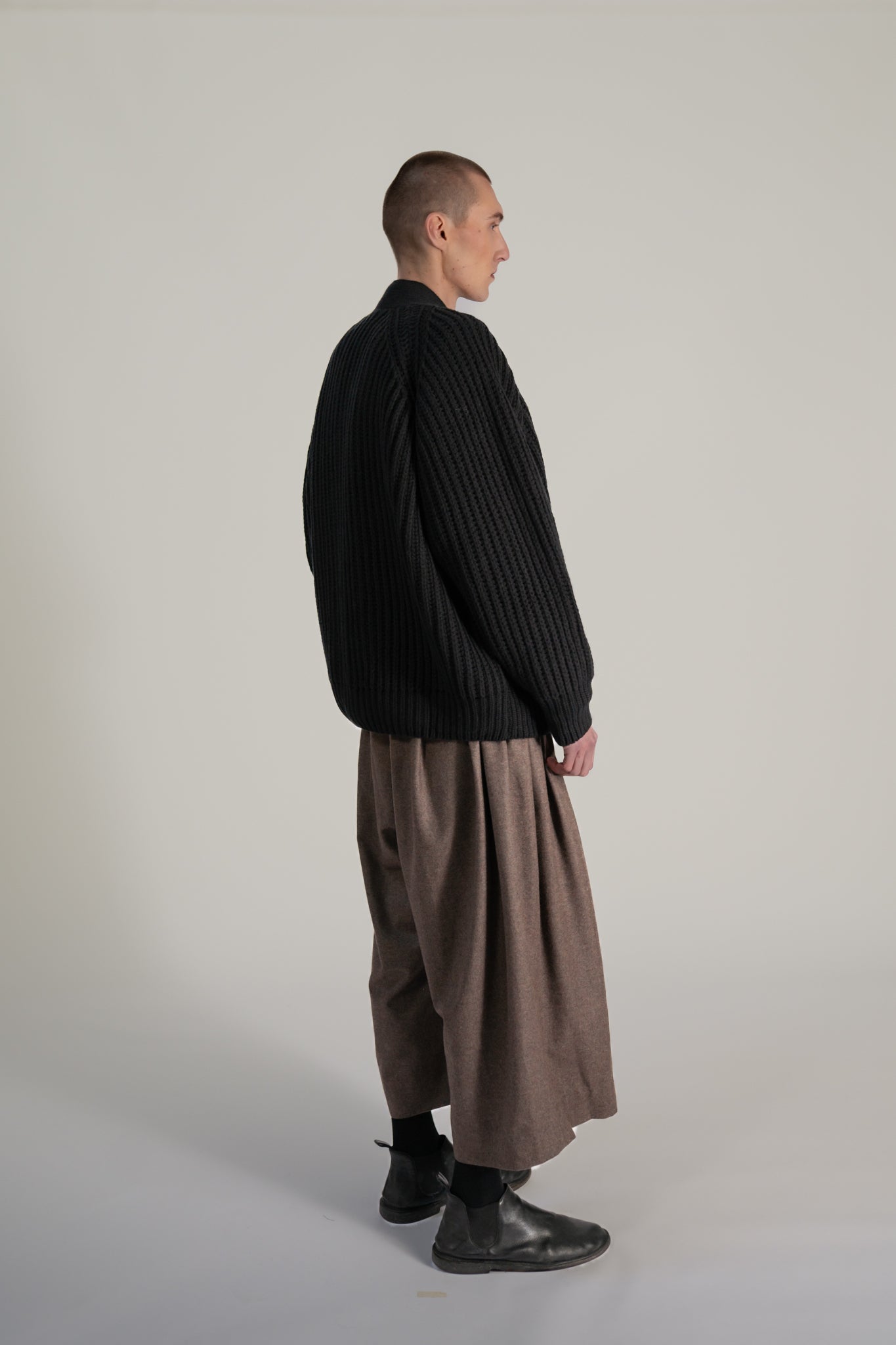 chunky grandpa cardigan - extra fine merino wool