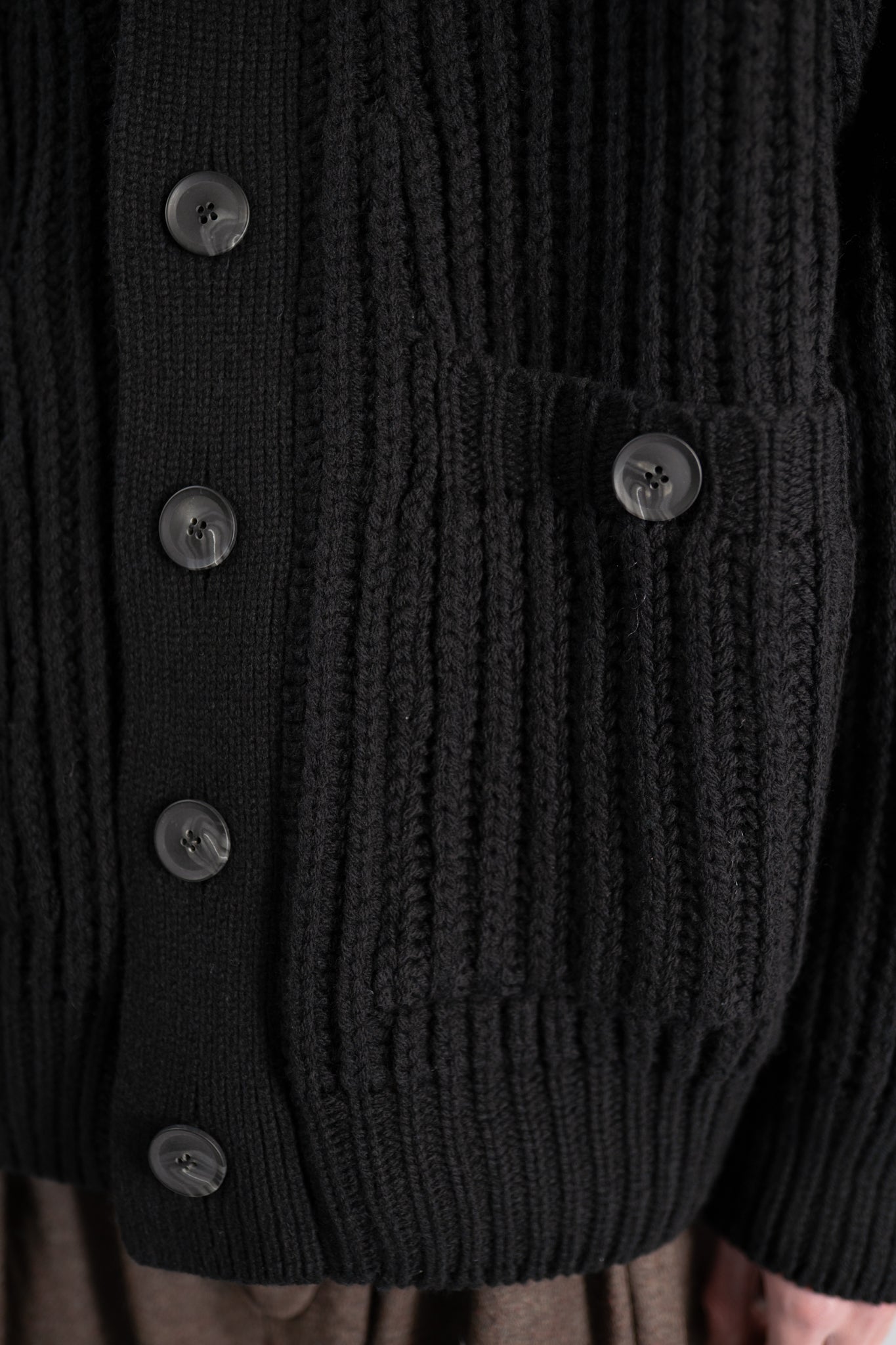 chunky grandpa cardigan - extra fine merino wool