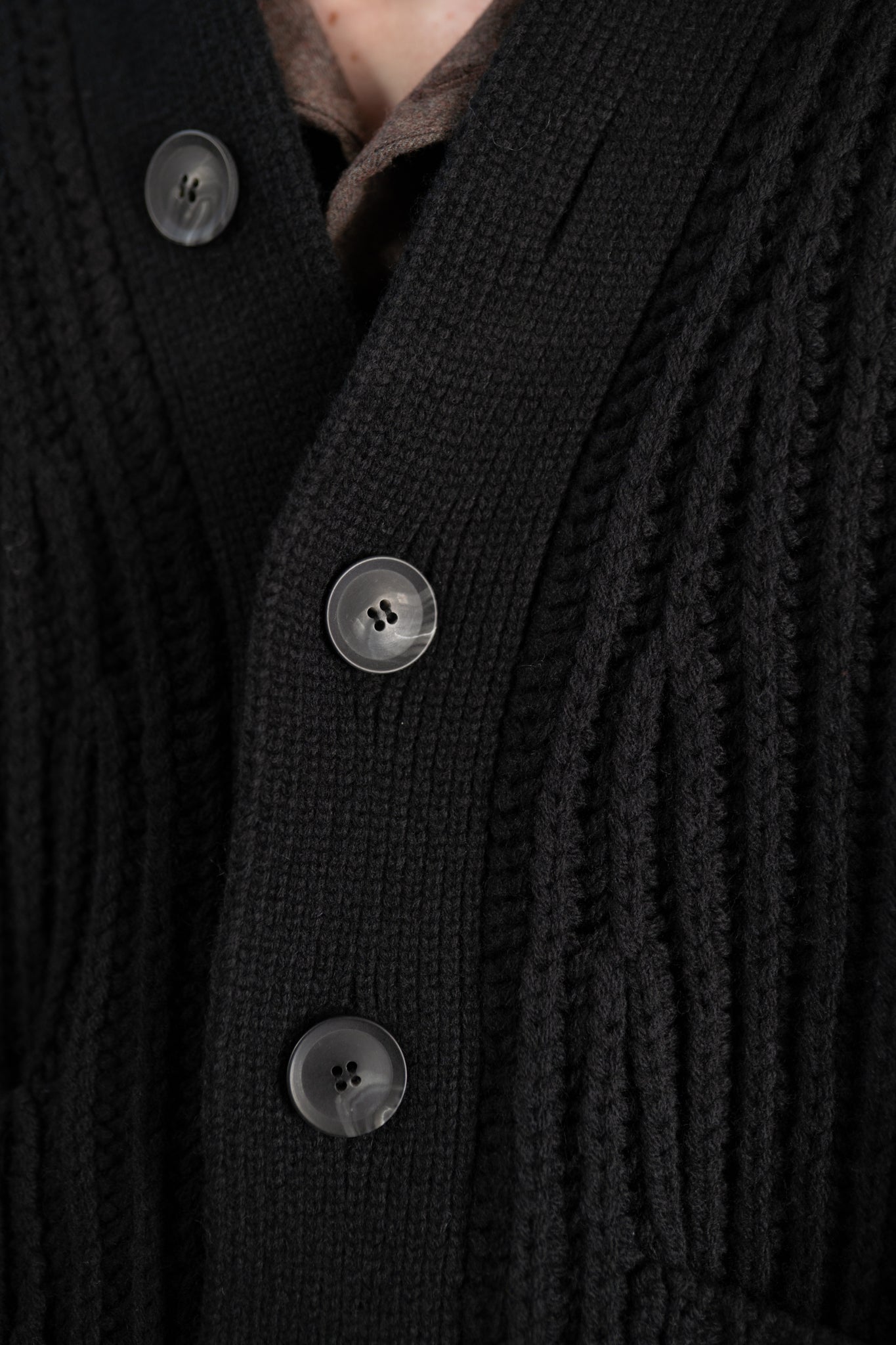 chunky grandpa cardigan - extra fine merino wool