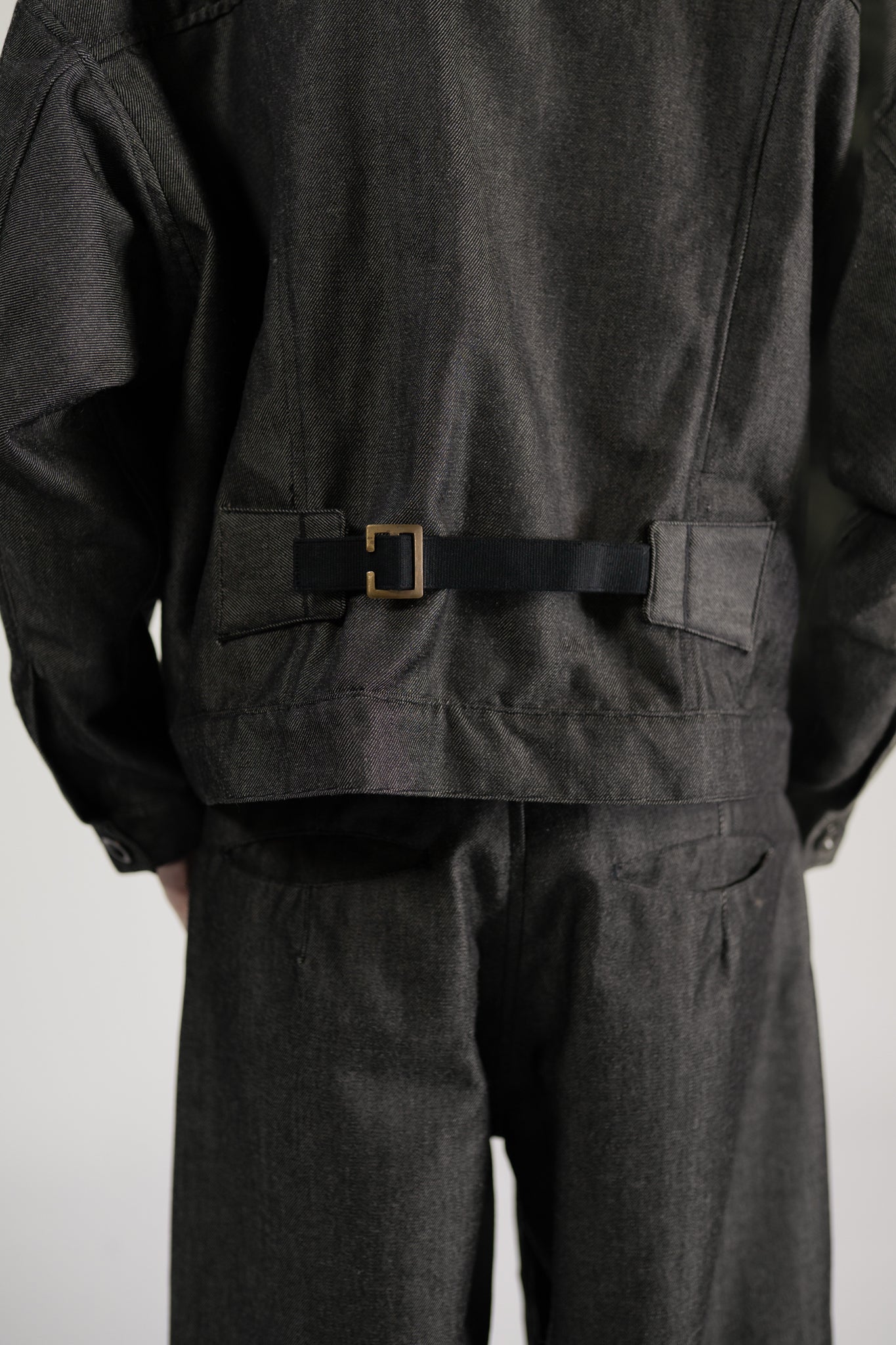 worker jacket - wool mohair denim