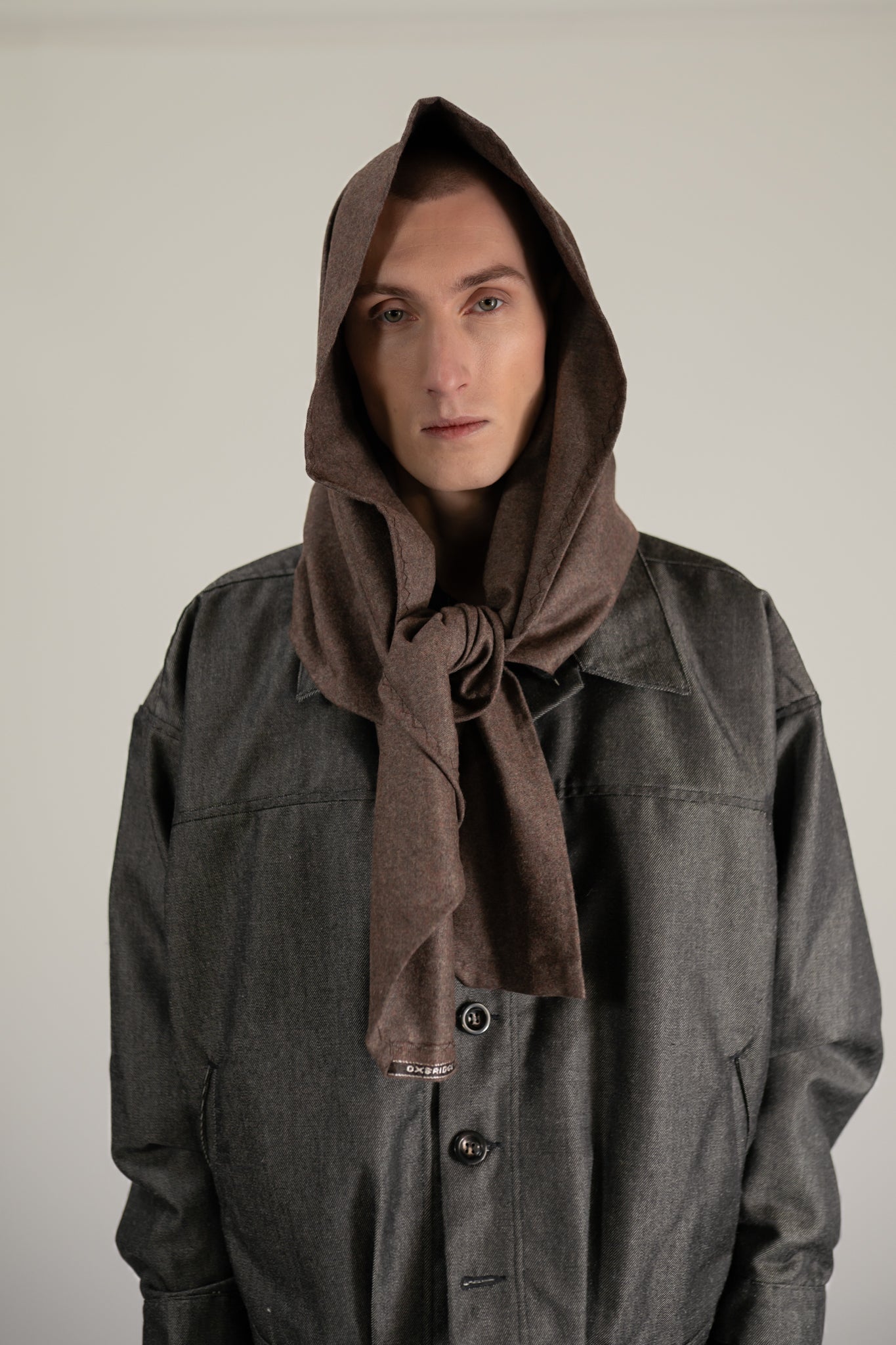 triangle scarf - oxbridge 120's flannel wool