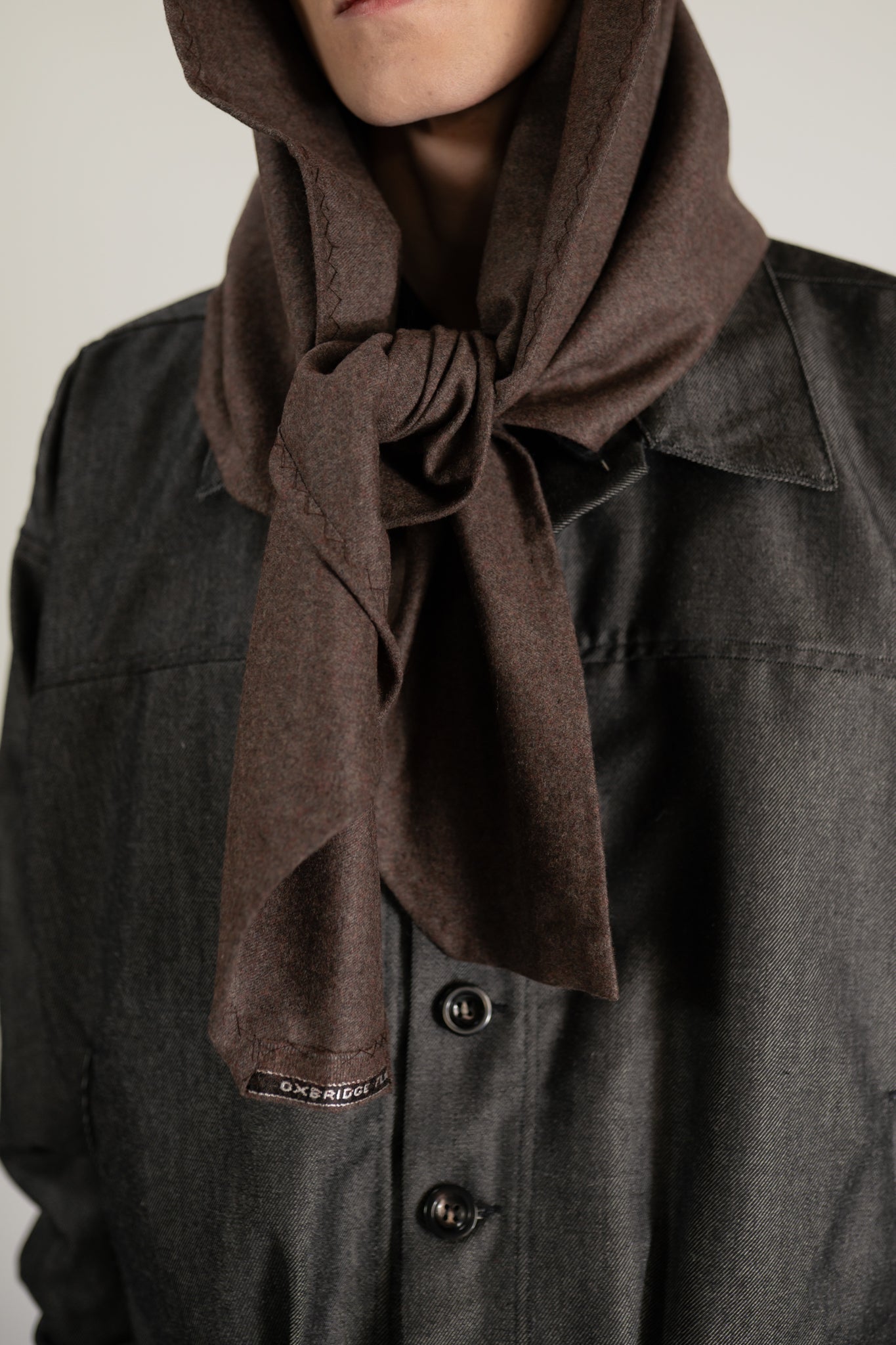 triangle scarf - oxbridge 120's flannel wool