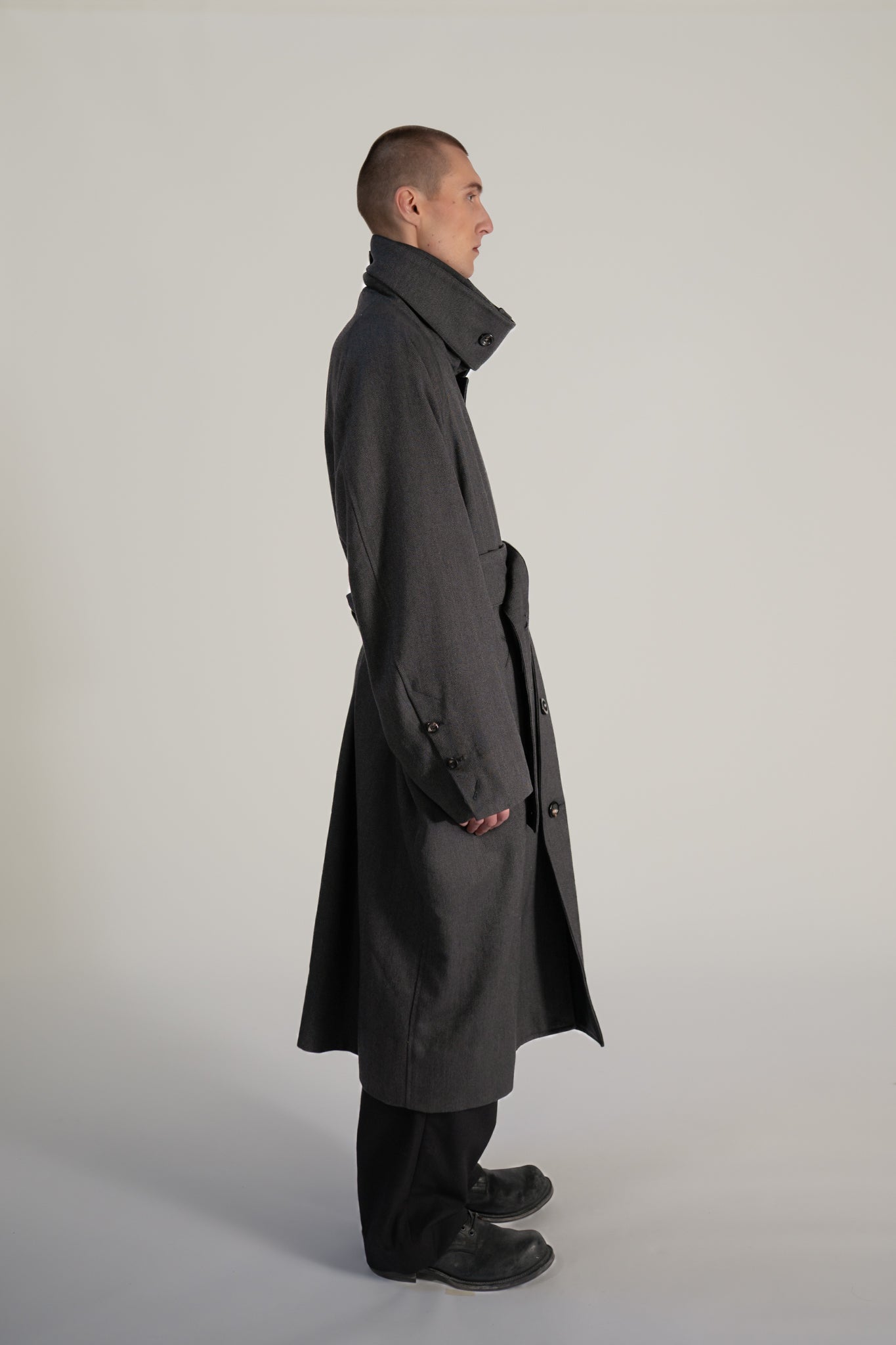 Raglan sleeve overcoat - RWS Herringbone Wool