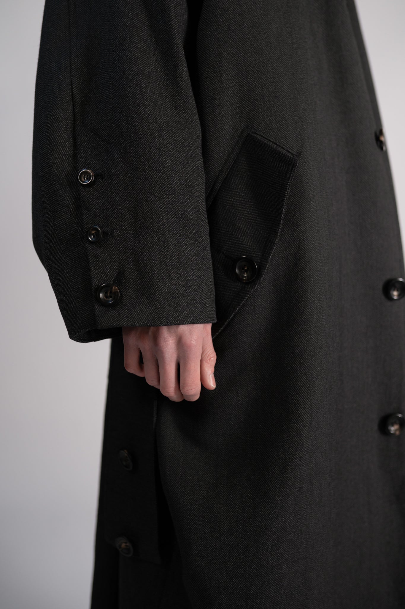 Raglan sleeve overcoat - RWS Herringbone Wool