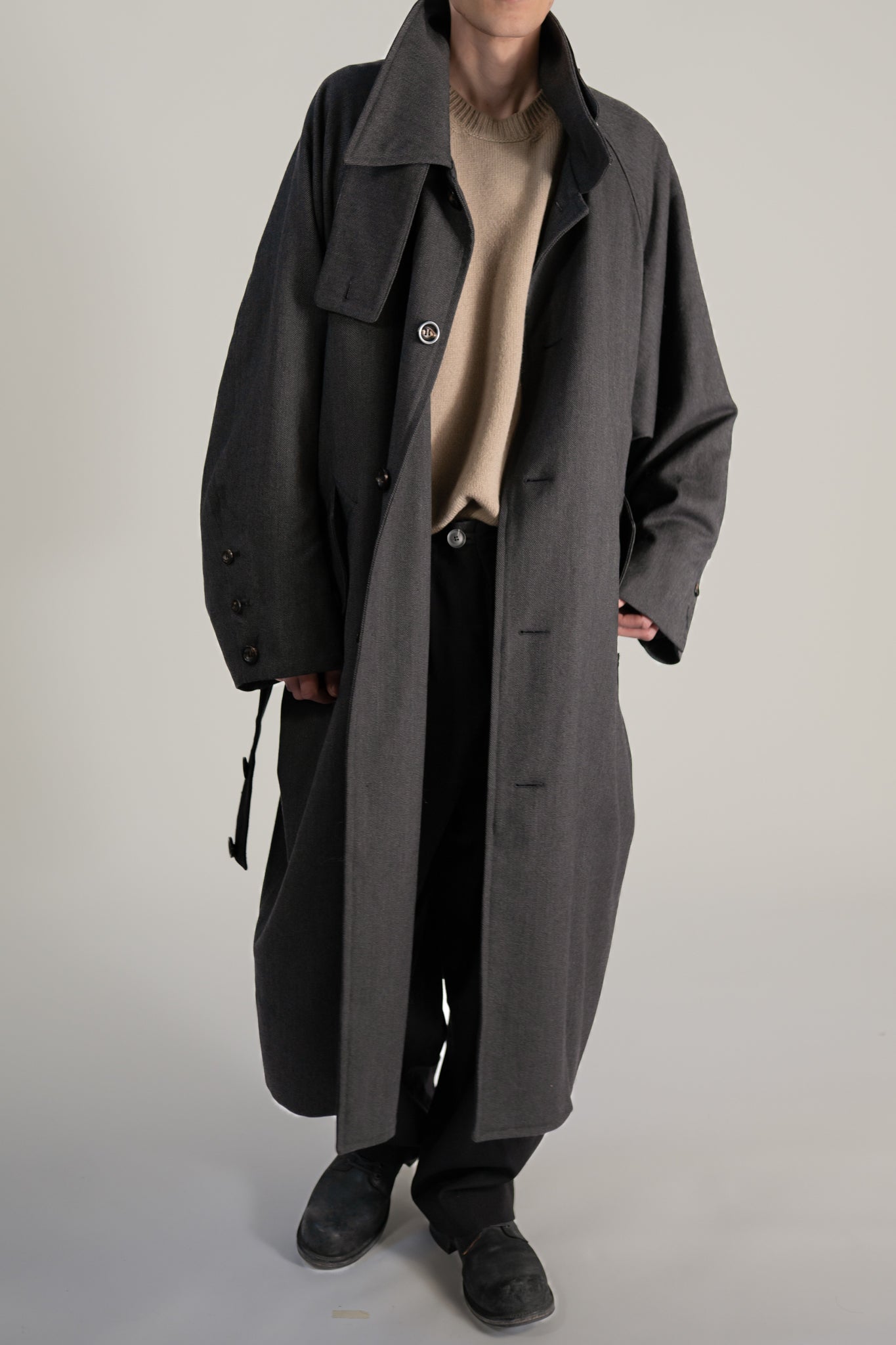 Raglan sleeve overcoat - RWS Herringbone Wool