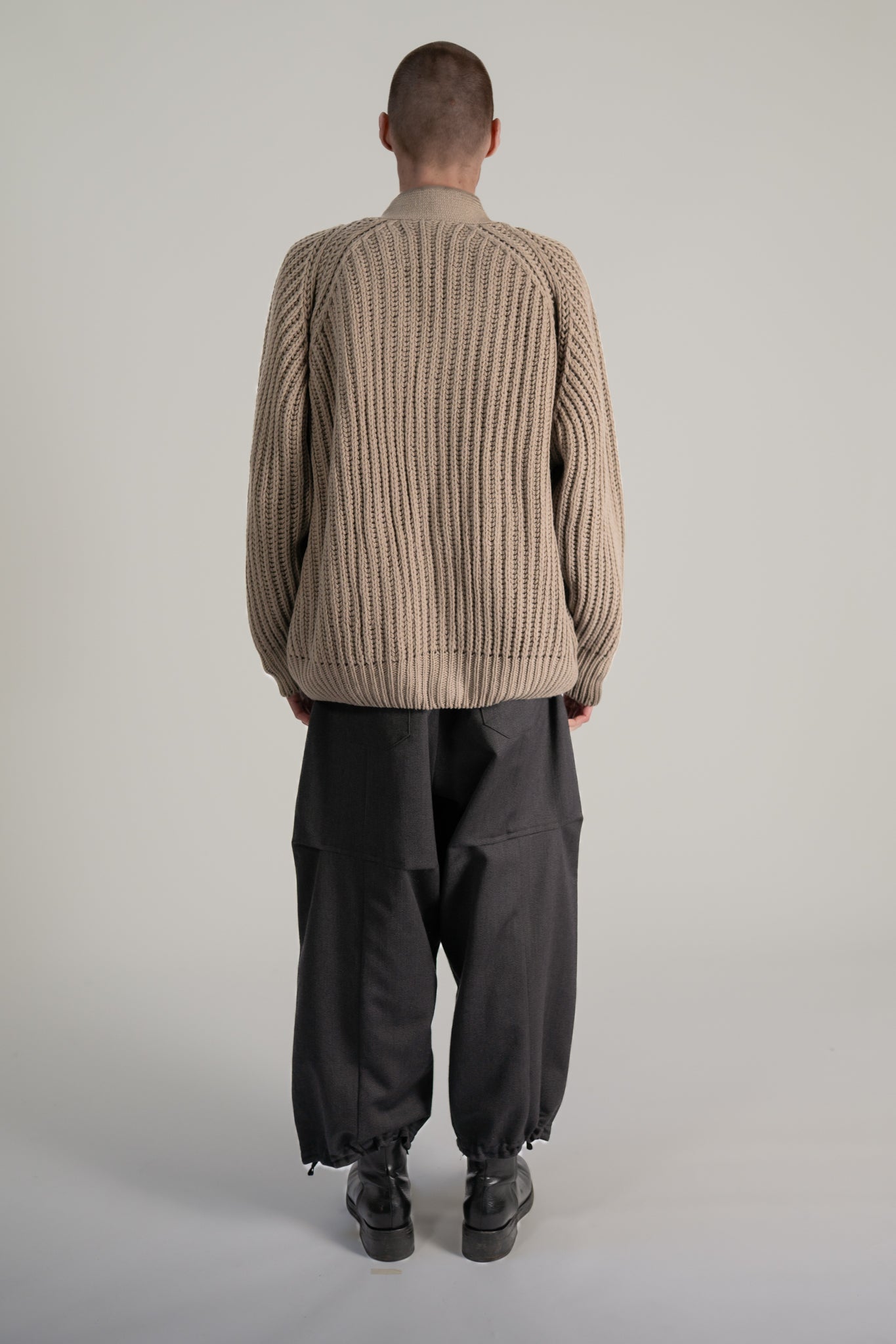 chunky grandpa cardigan -  extra fine merino wool