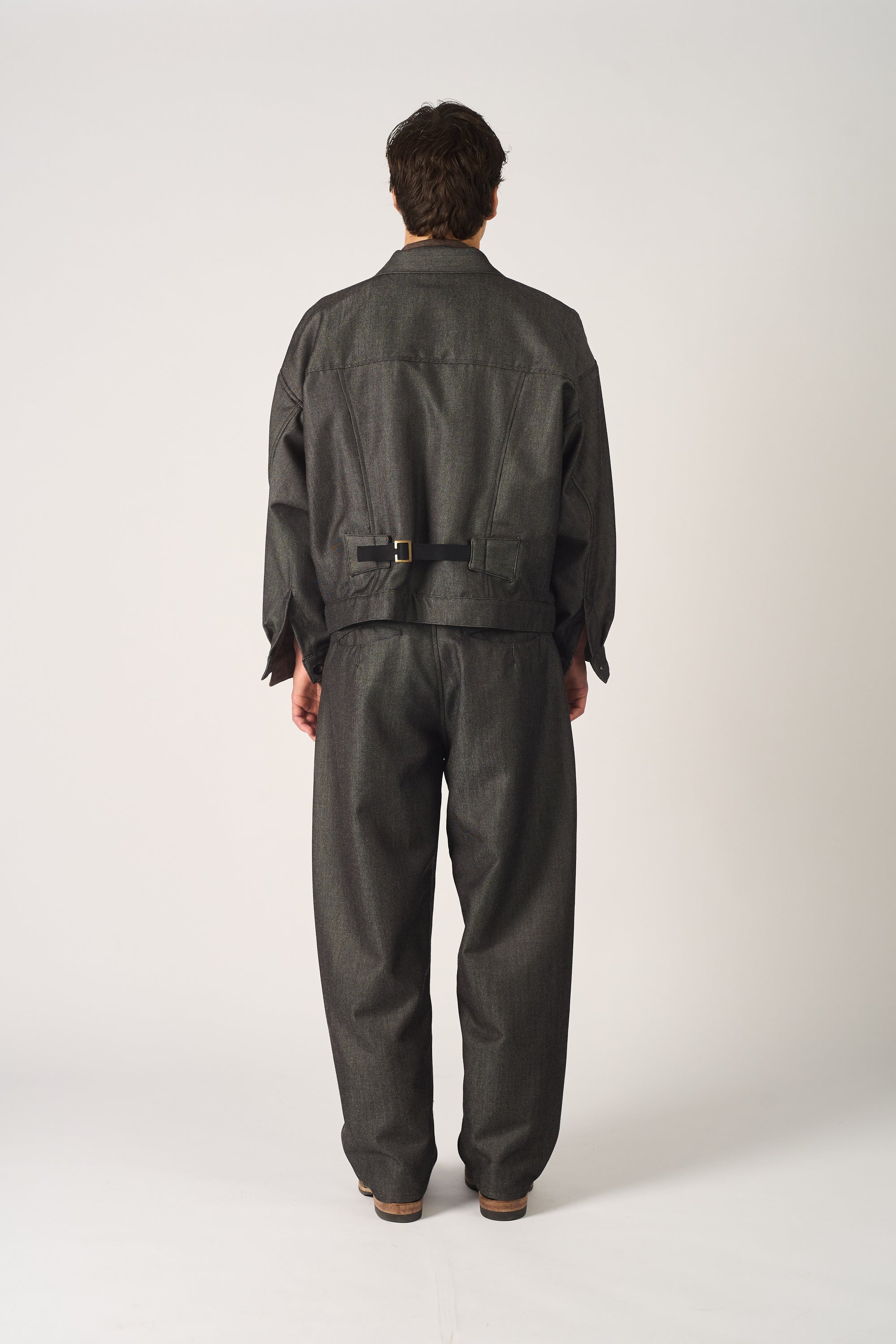 worker jacket - wool mohair denim