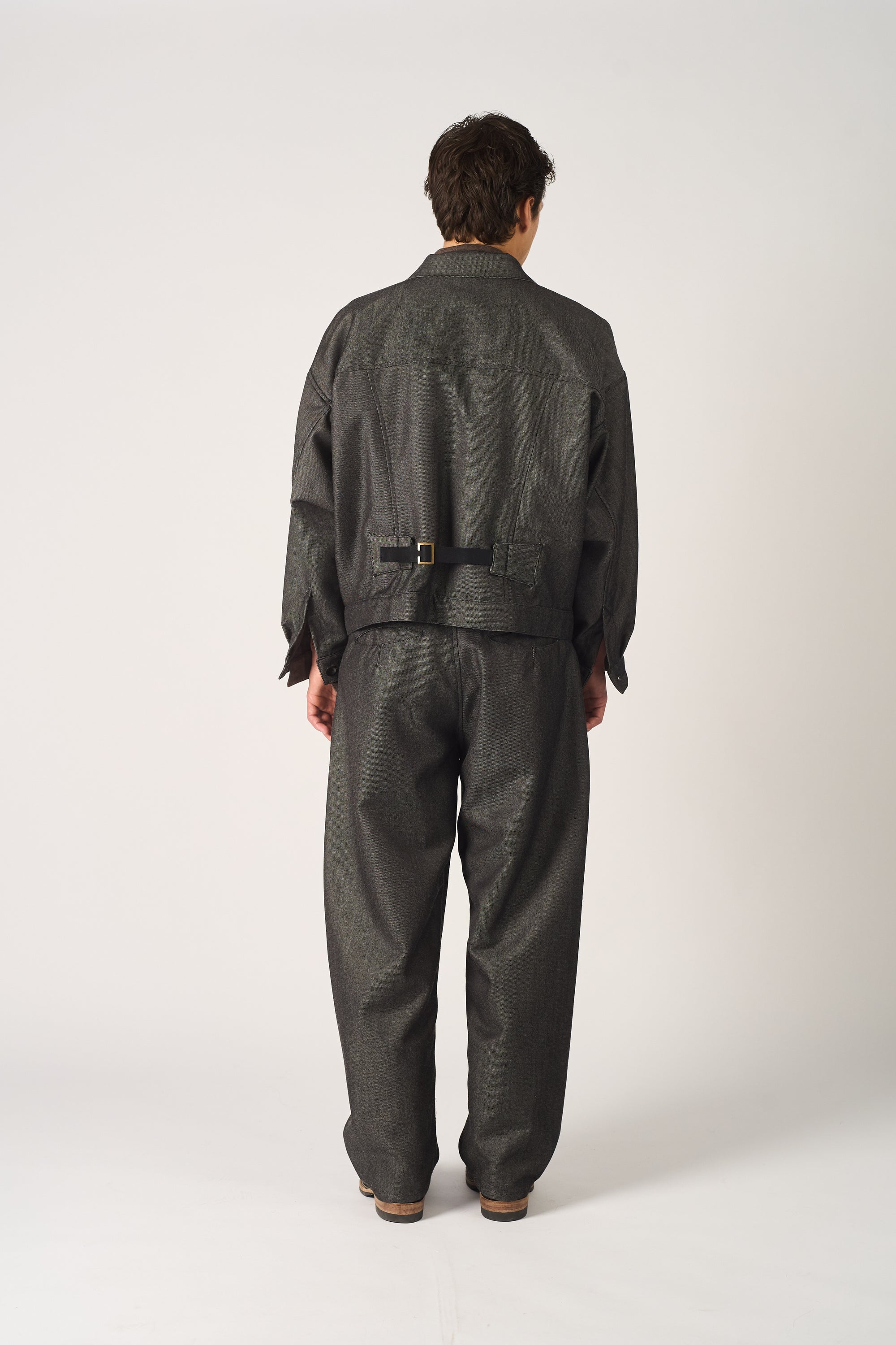 worker jacket - wool mohair denim