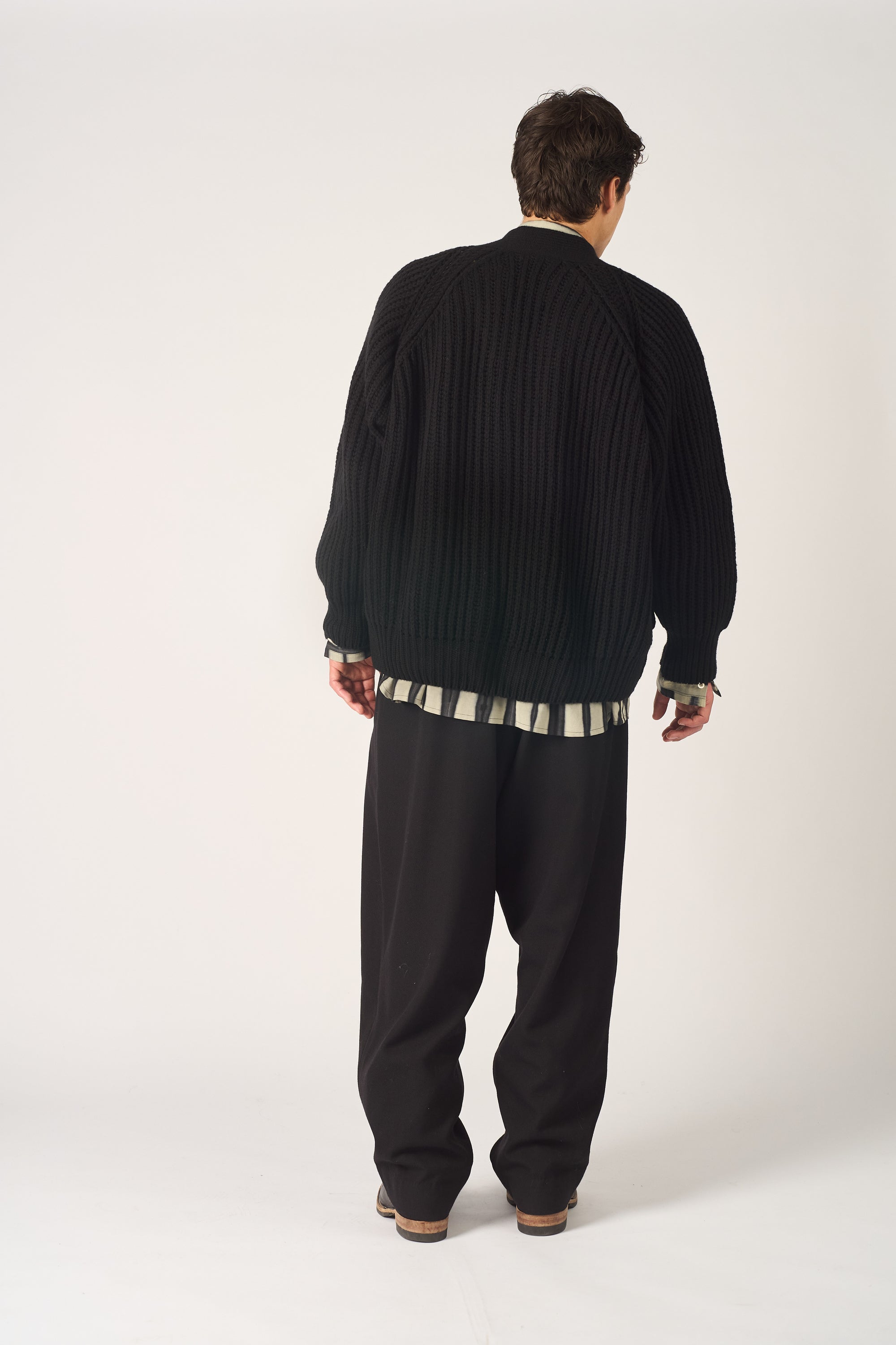 chunky grandpa cardigan - extra fine merino wool