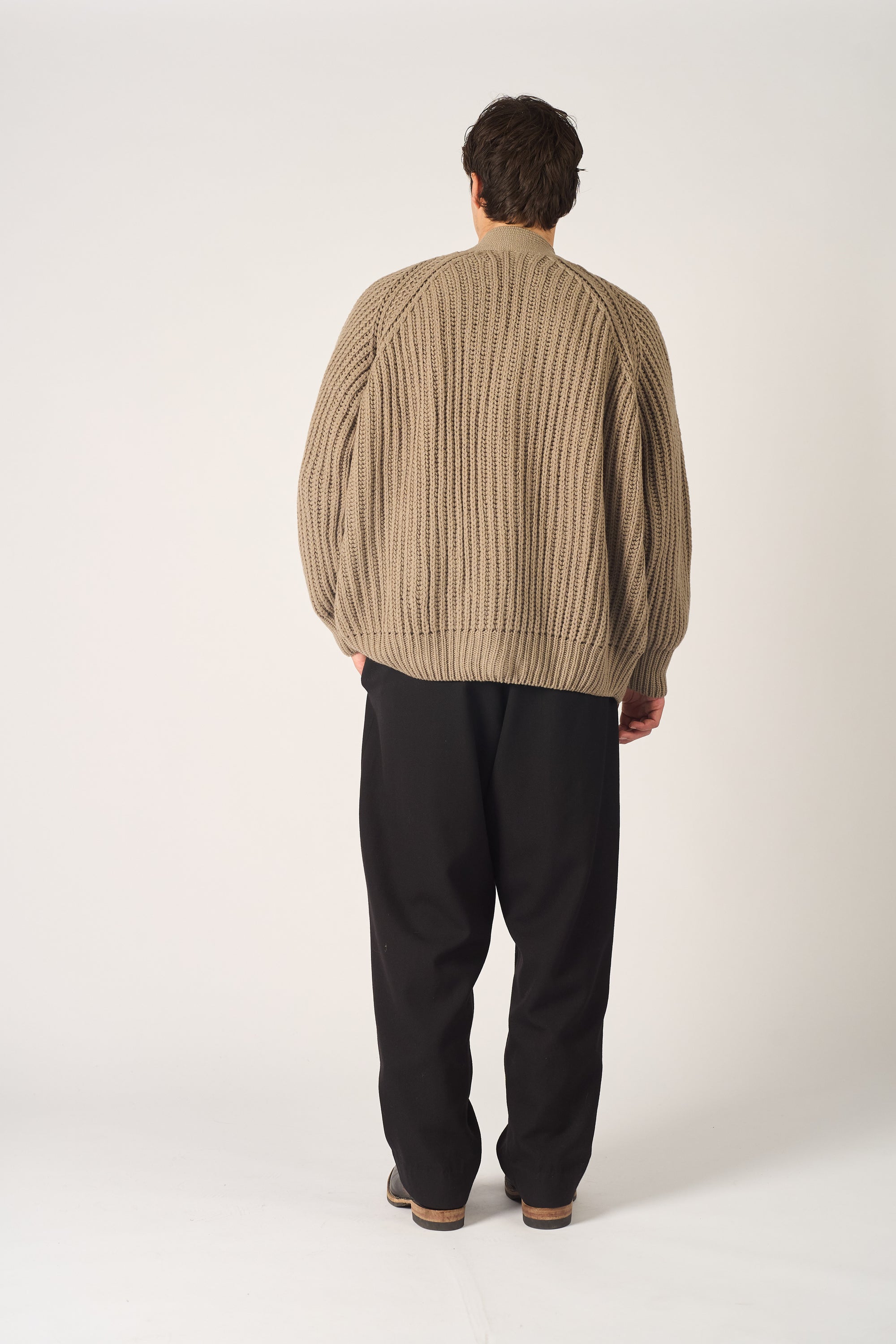 chunky grandpa cardigan -  extra fine merino wool