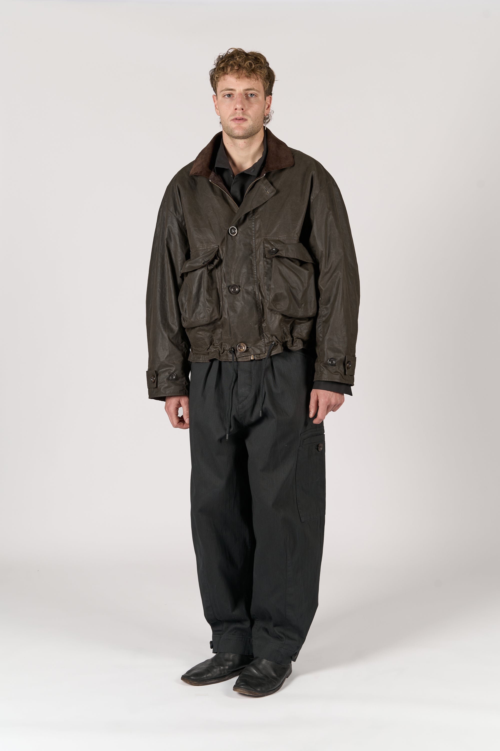 Utility Jacket - Green Waxed Cotton