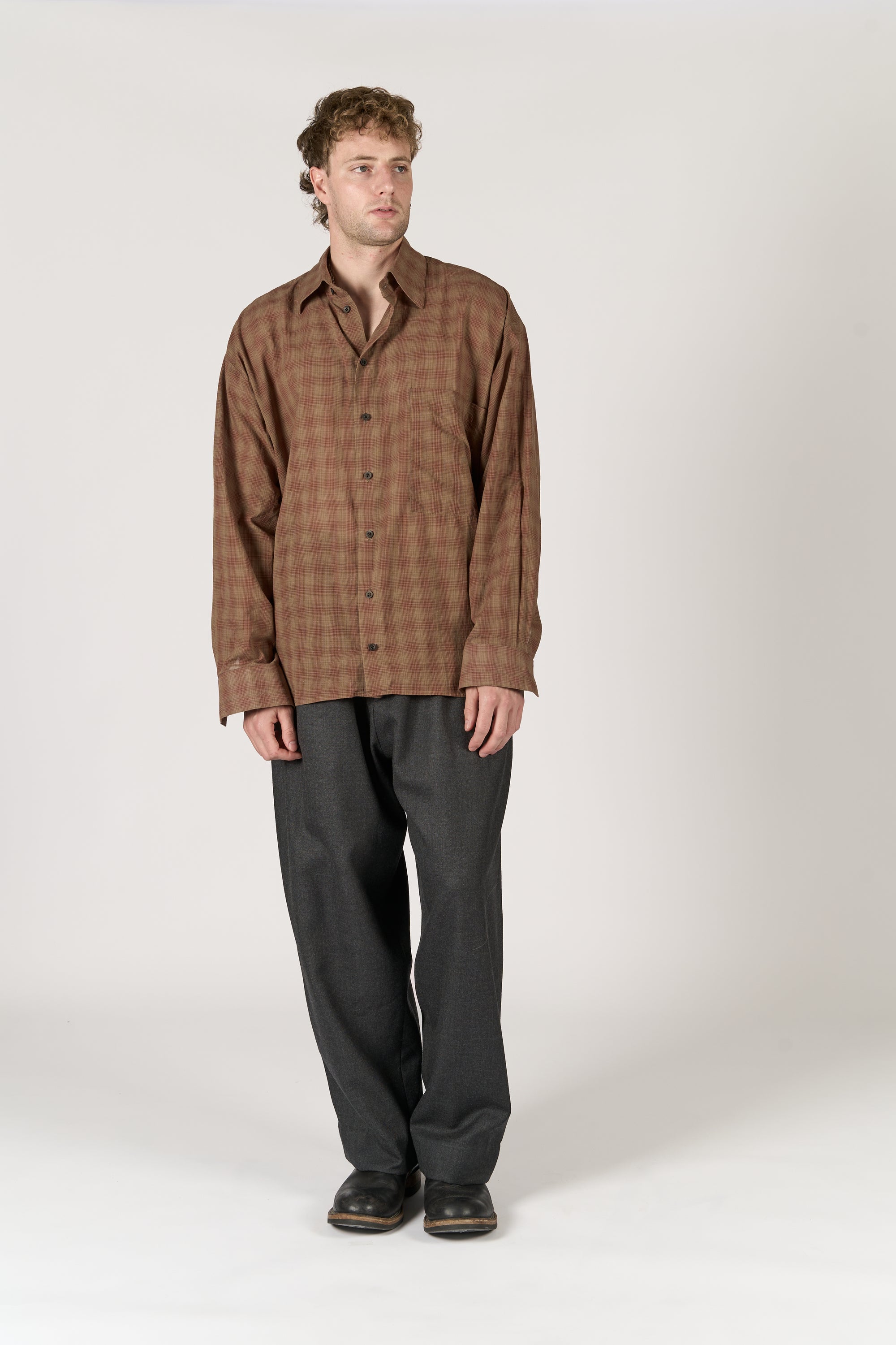 Classic Shirt - Brown Checked Shirting