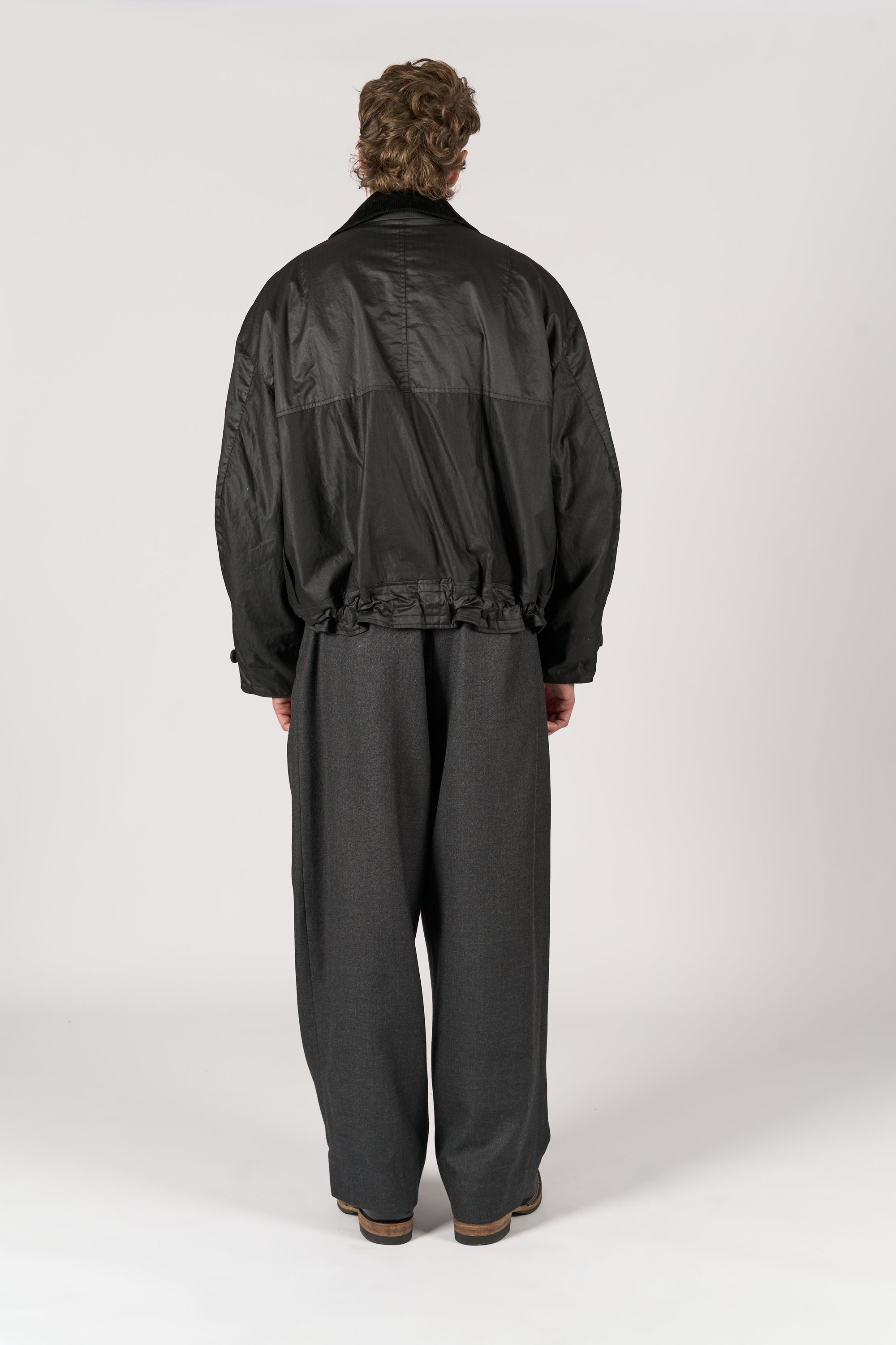 Utility Jacket - Black Waxed Cotton
