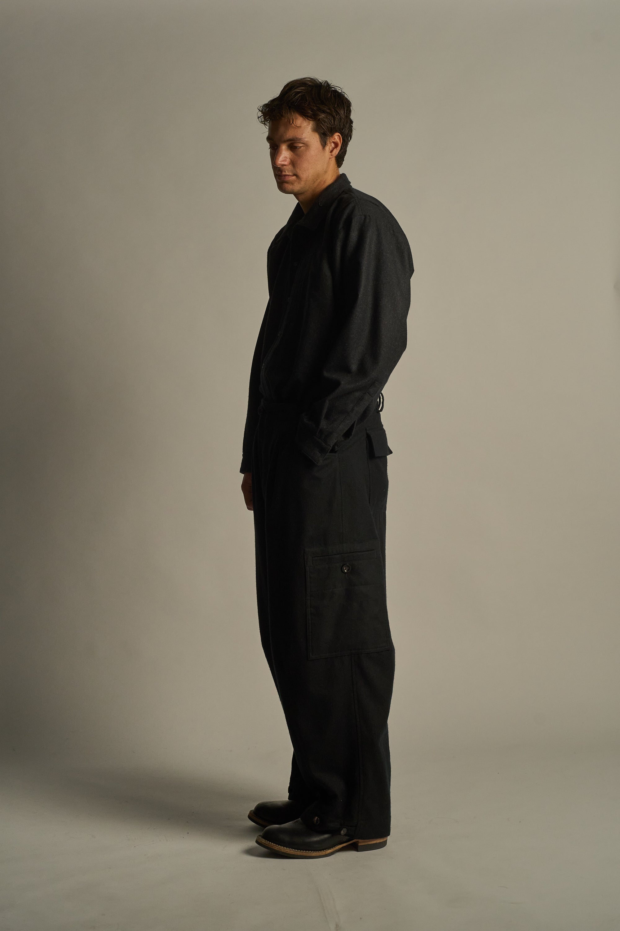 cargo trouser - 100% oxbridge flannel wool