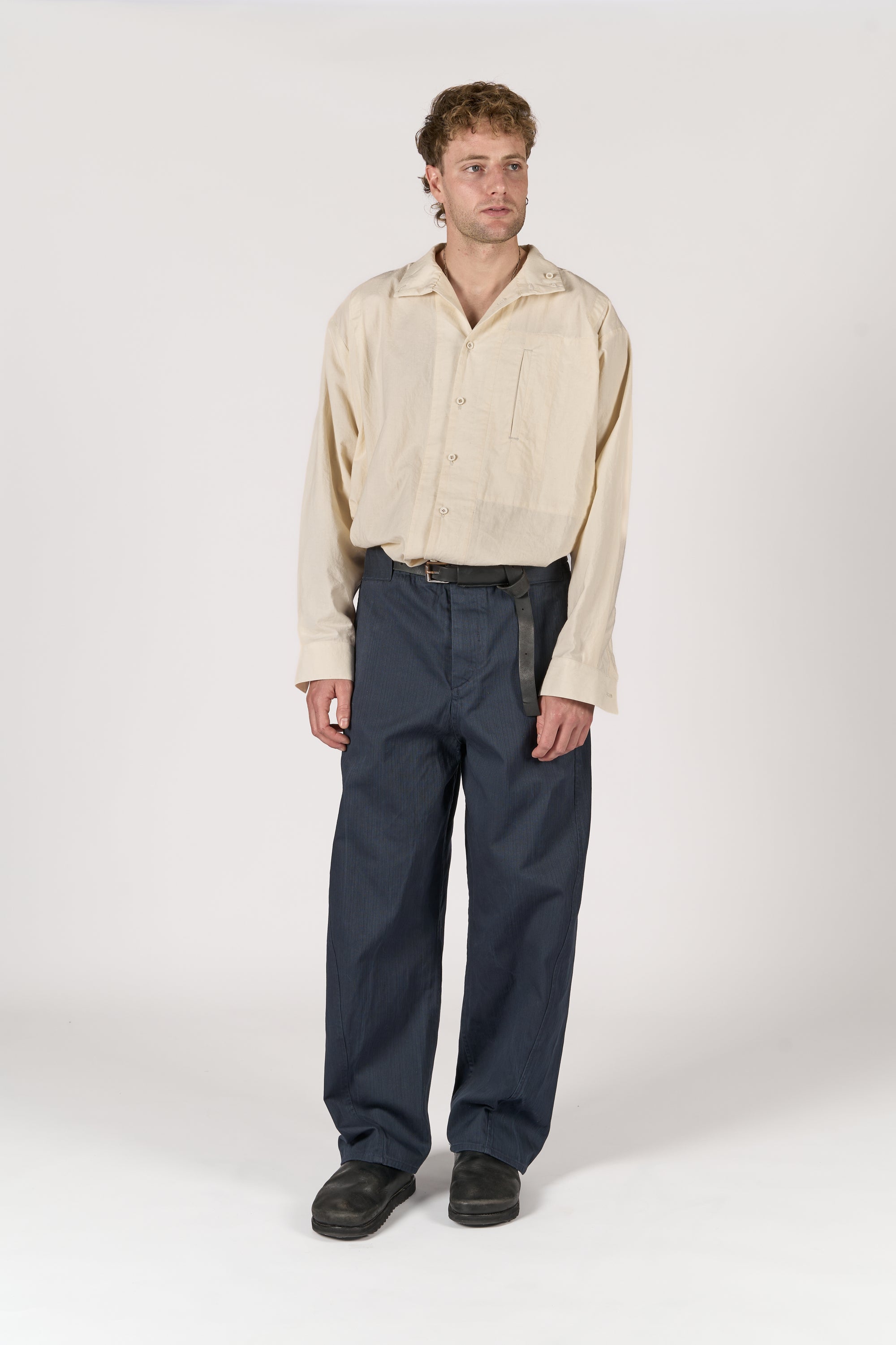 Worker Trouser - Blue Cotton Canvas