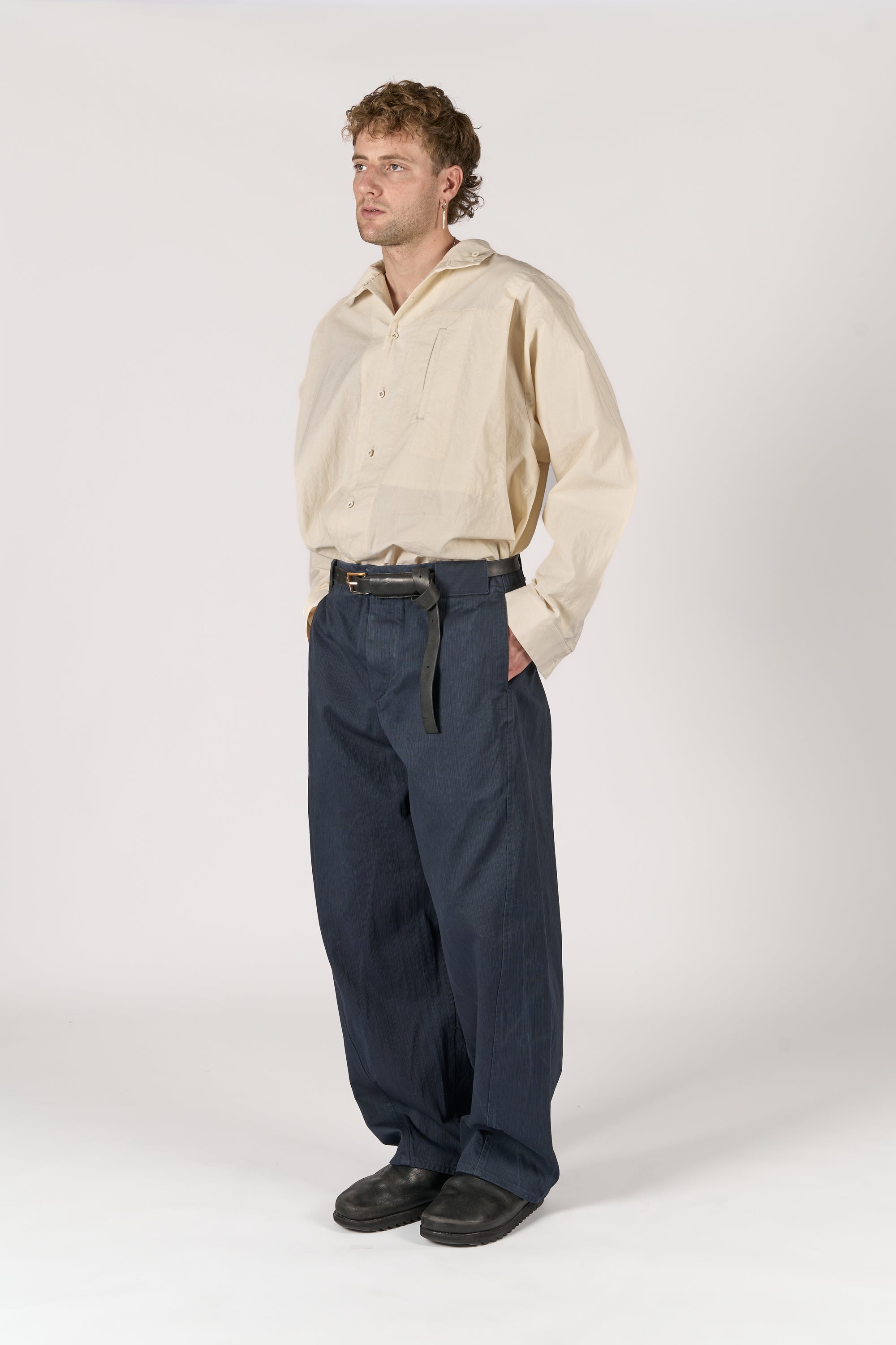 Worker Trouser - Blue Cotton Canvas
