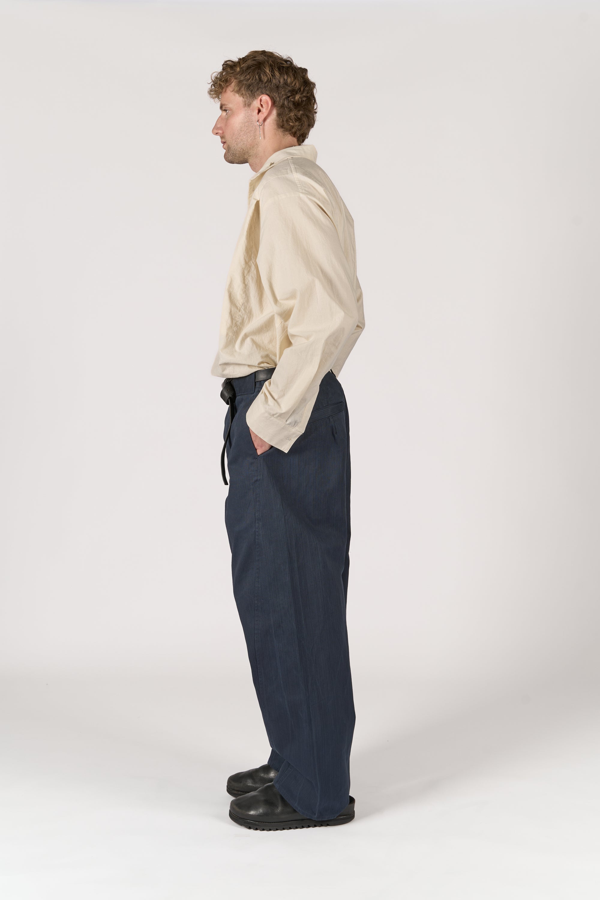 Worker Trouser - Blue Cotton Canvas