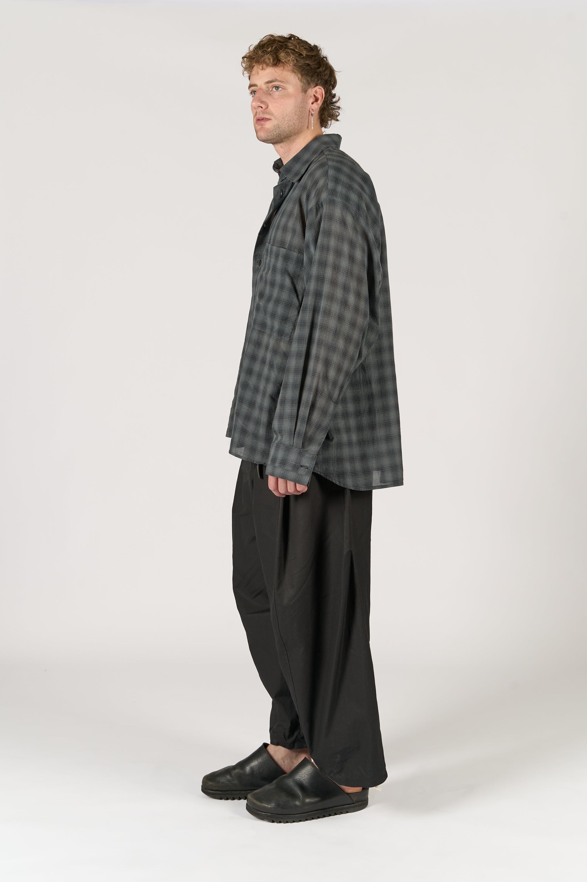 Classic Shirt - Black and Grey Checked Shirting