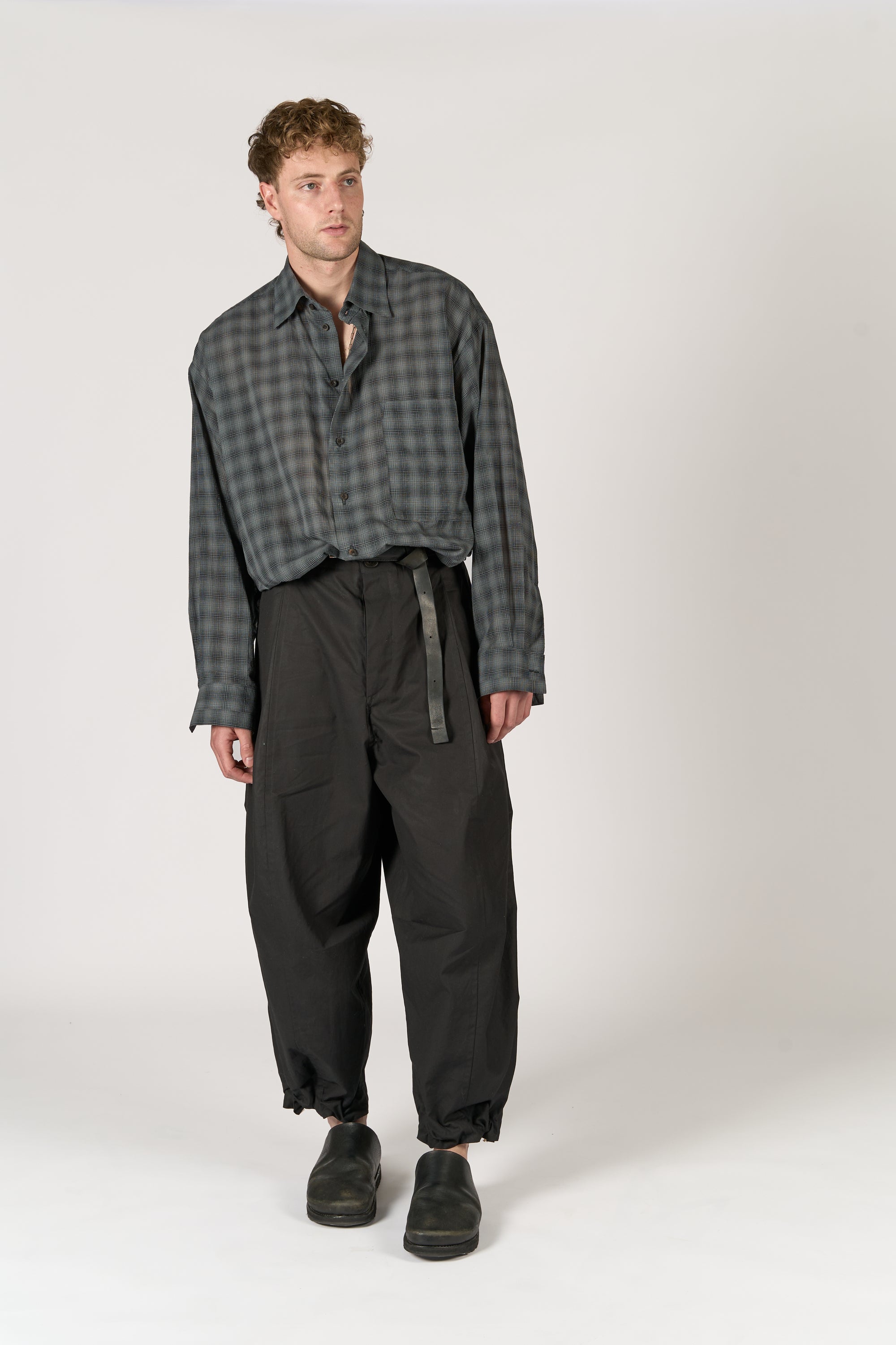 Balloon trouser - Black Cotton