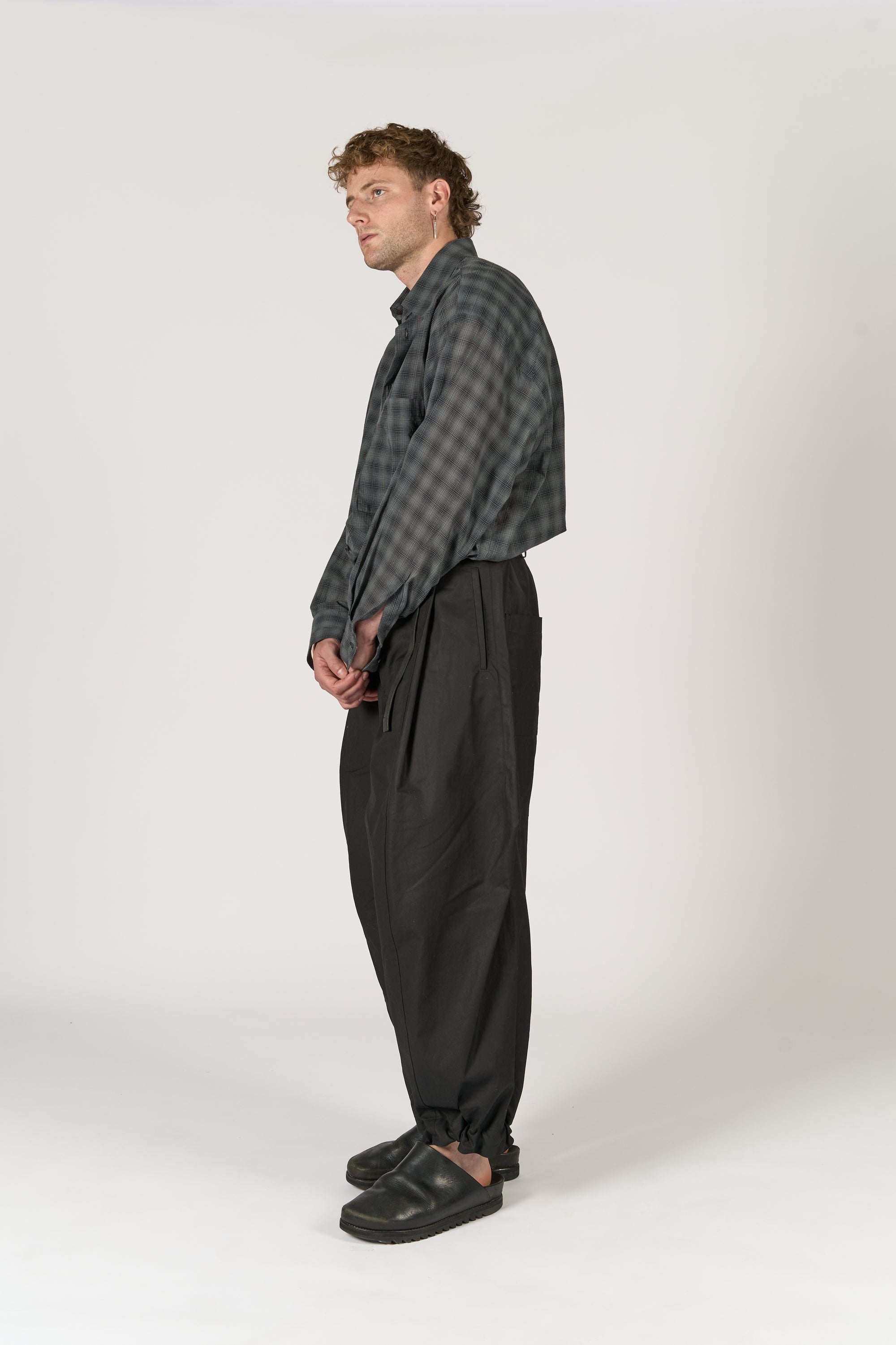 Balloon trouser - Black Cotton