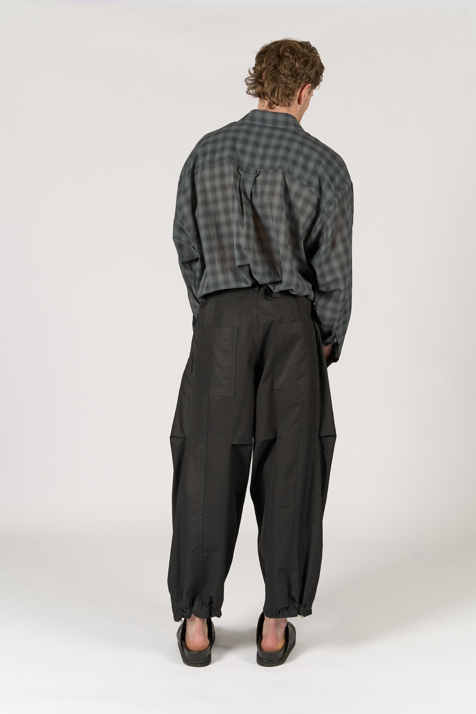 Balloon trouser - Black Cotton