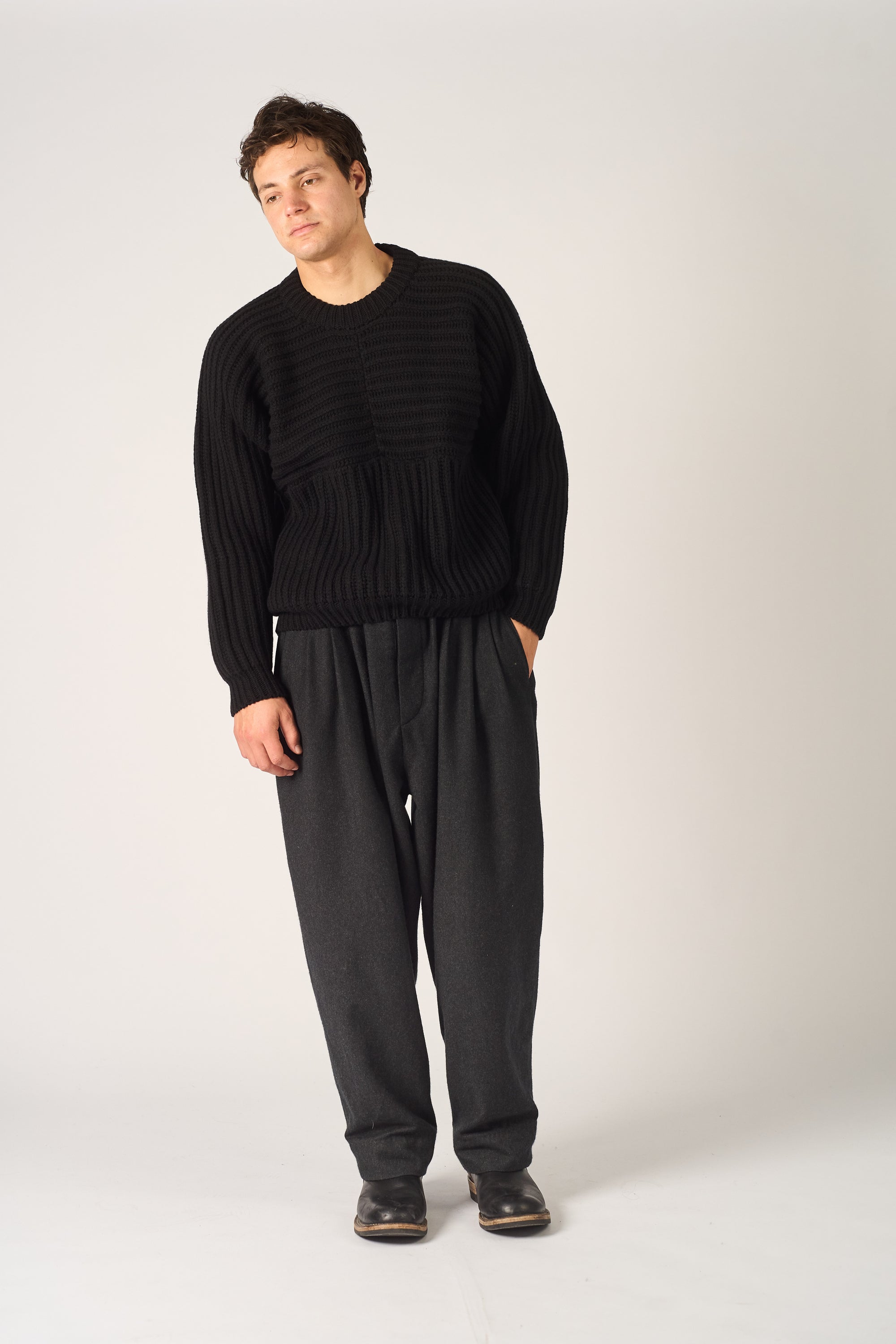 heavy fisherman crewneck - Extra fine merino wool