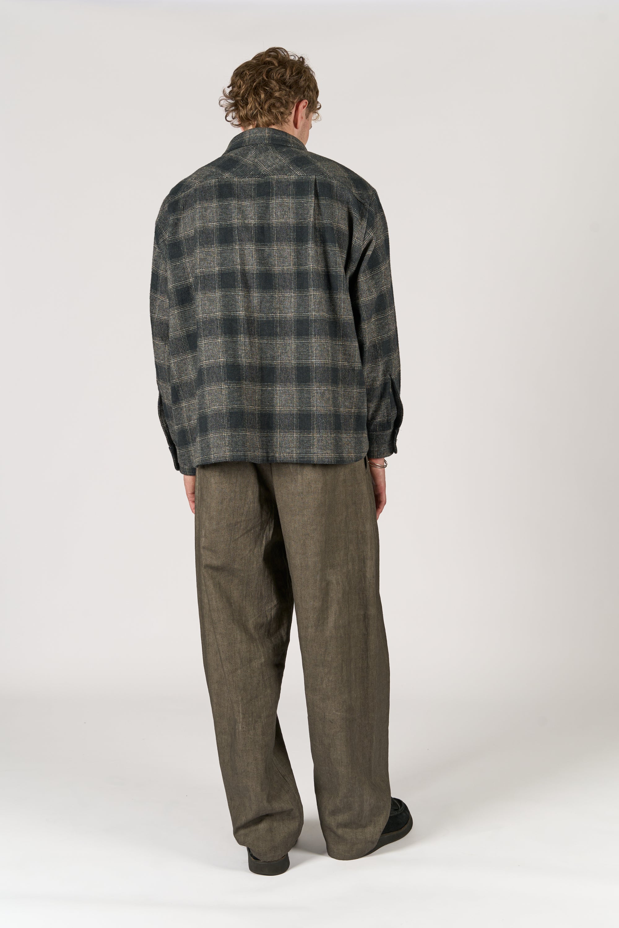 Overshirt - Black and White Checked Flannel