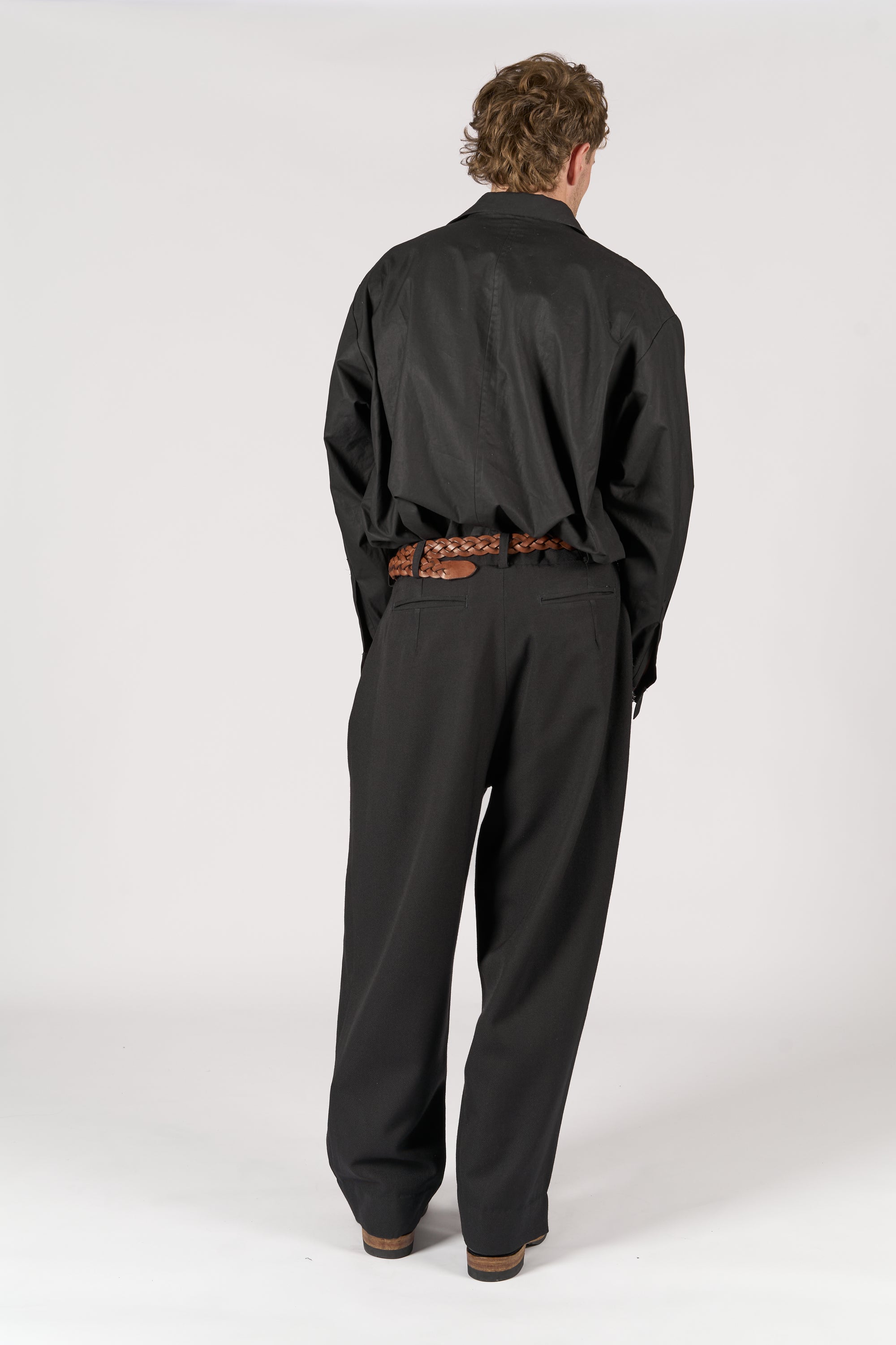Triple Pleated Trouser - Cavalry Twill Pure Wool