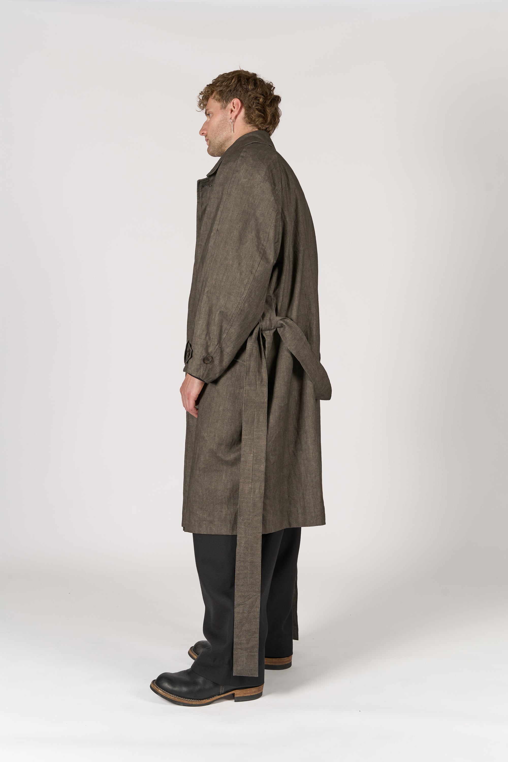 Raglan coat - Sumi Dye Canvas