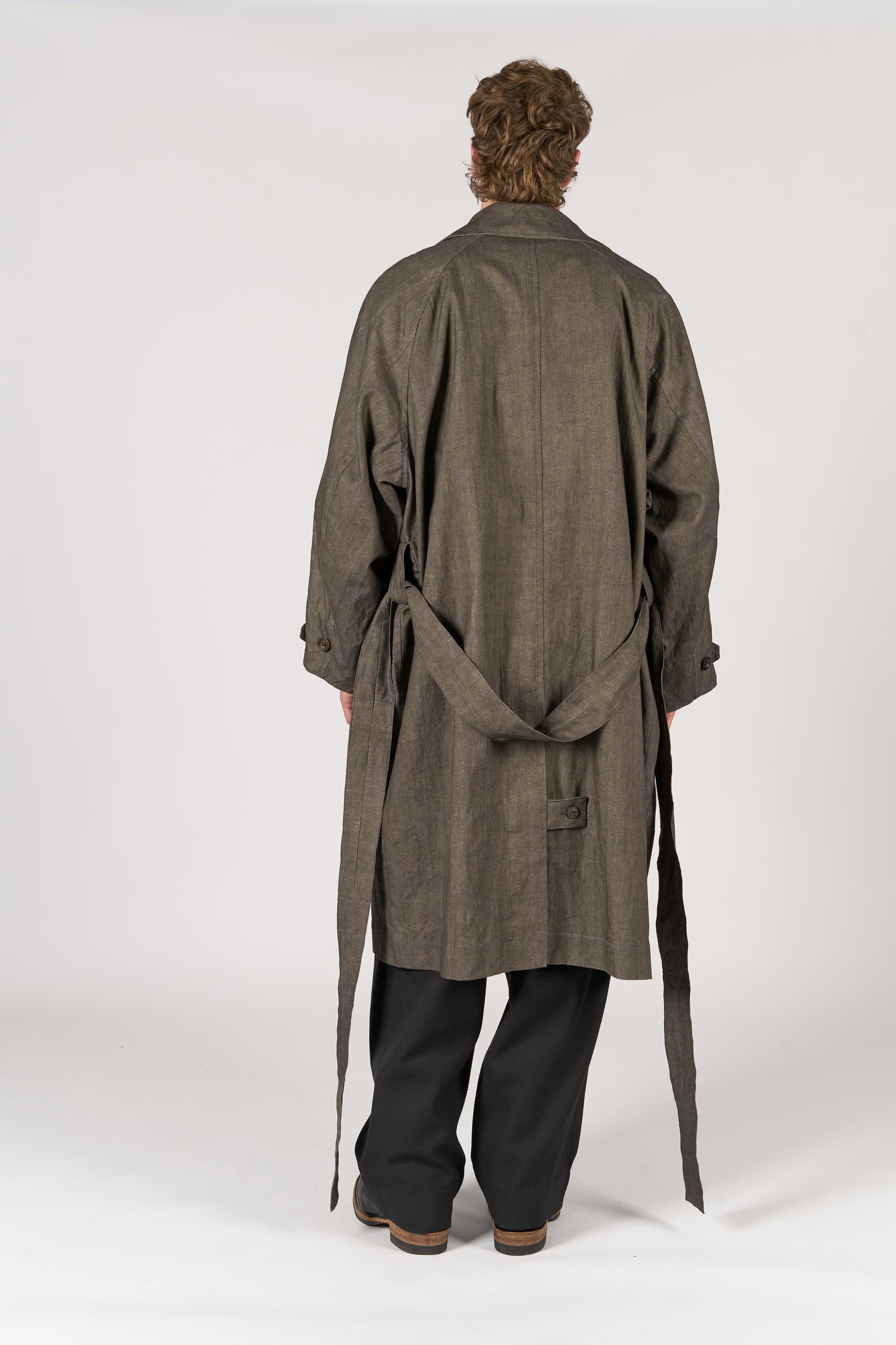 Raglan coat - Sumi Dye Canvas