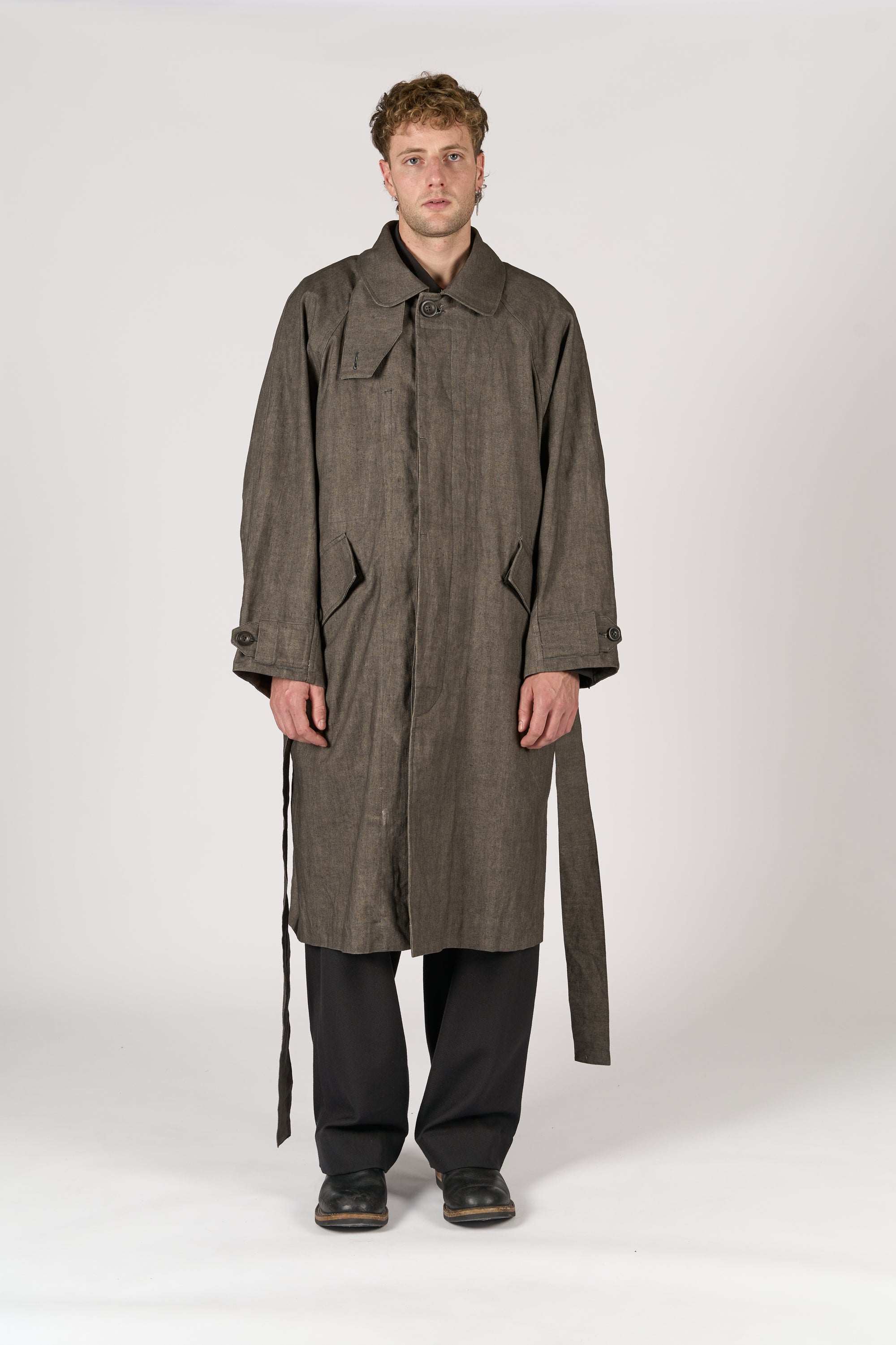 Raglan coat - Sumi Dye Canvas