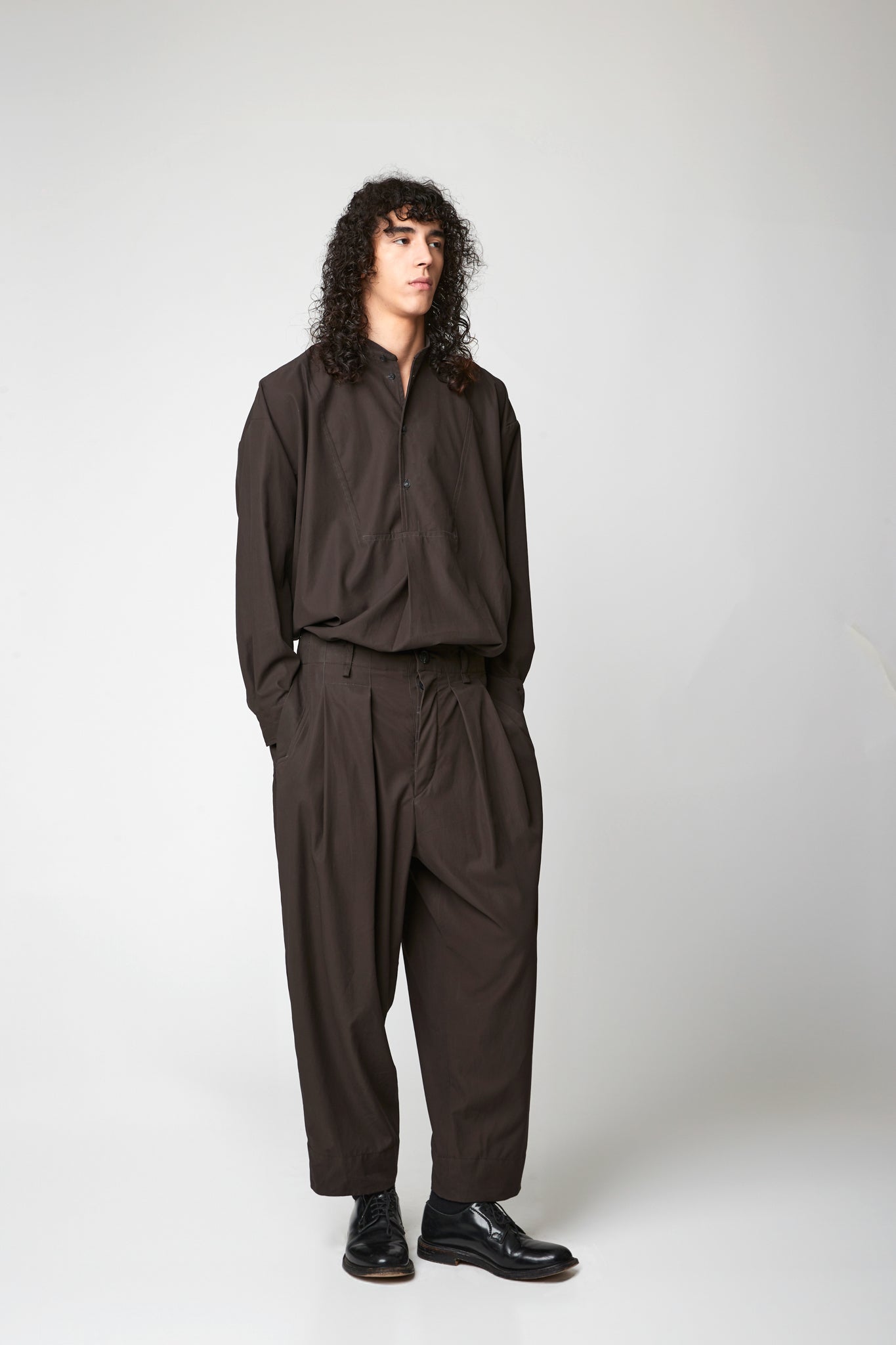 Pleated trouser - High Twist Cotton Gabardine