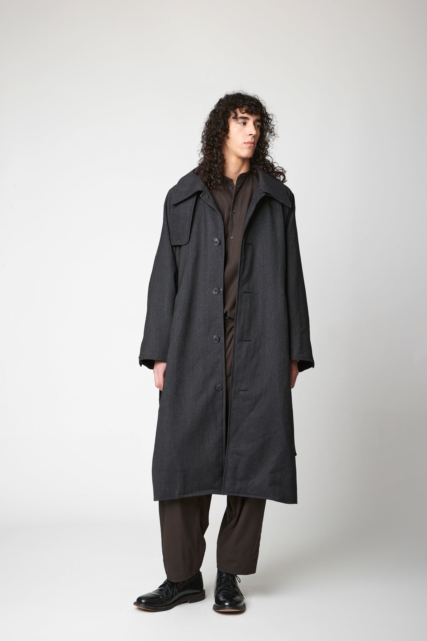 Raglan sleeve overcoat - RWS Herringbone Wool