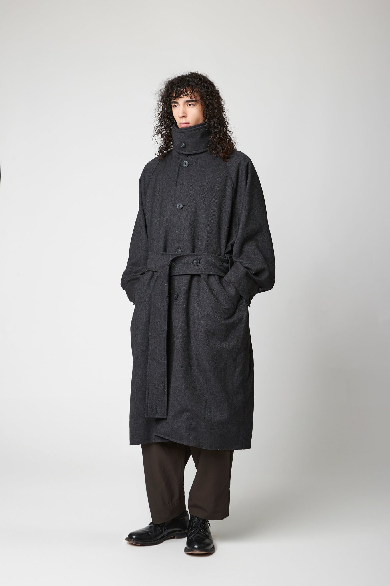 Raglan sleeve overcoat - RWS Herringbone Wool
