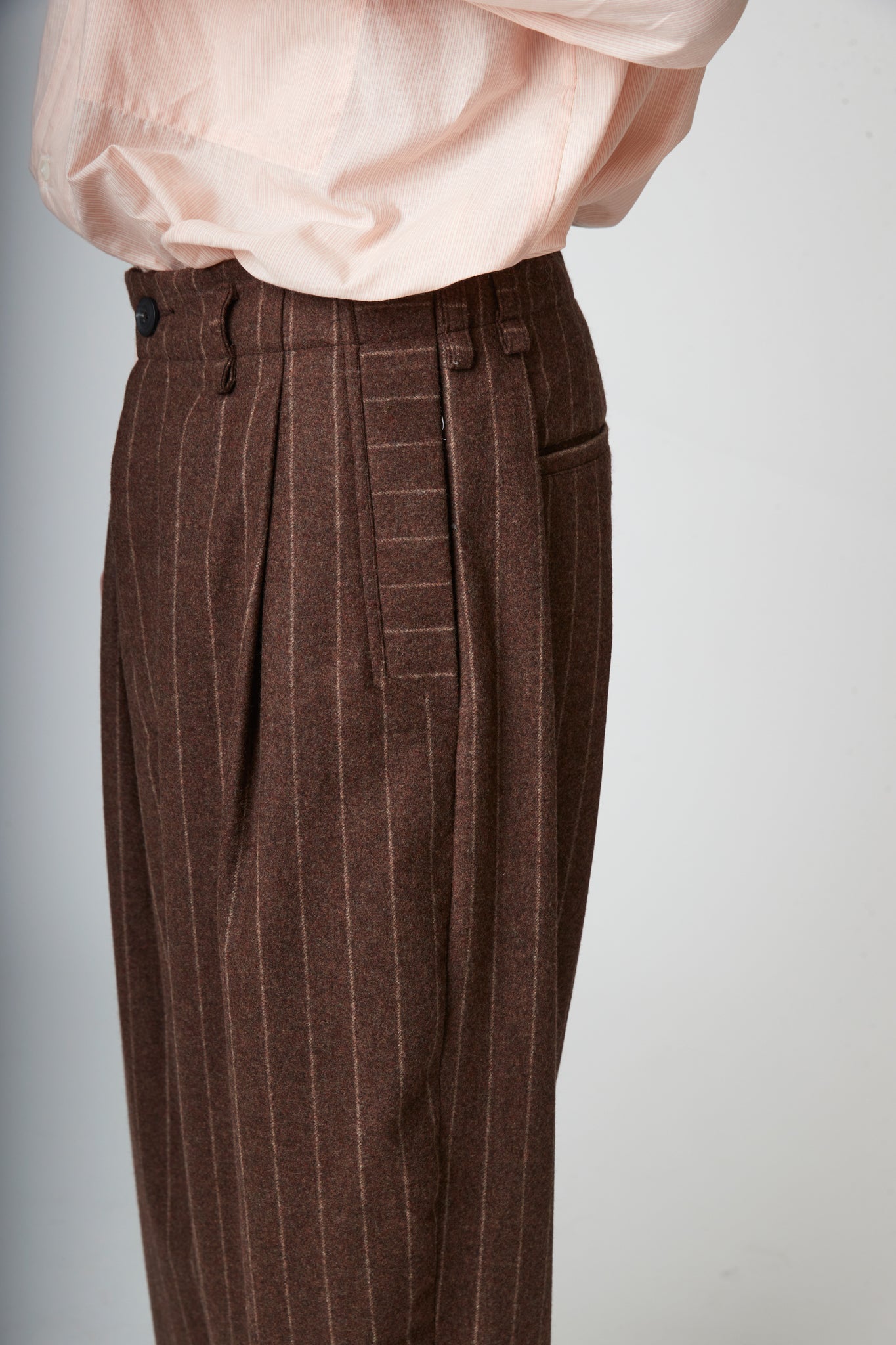 Pleated trouser - RWS pinstripe wool