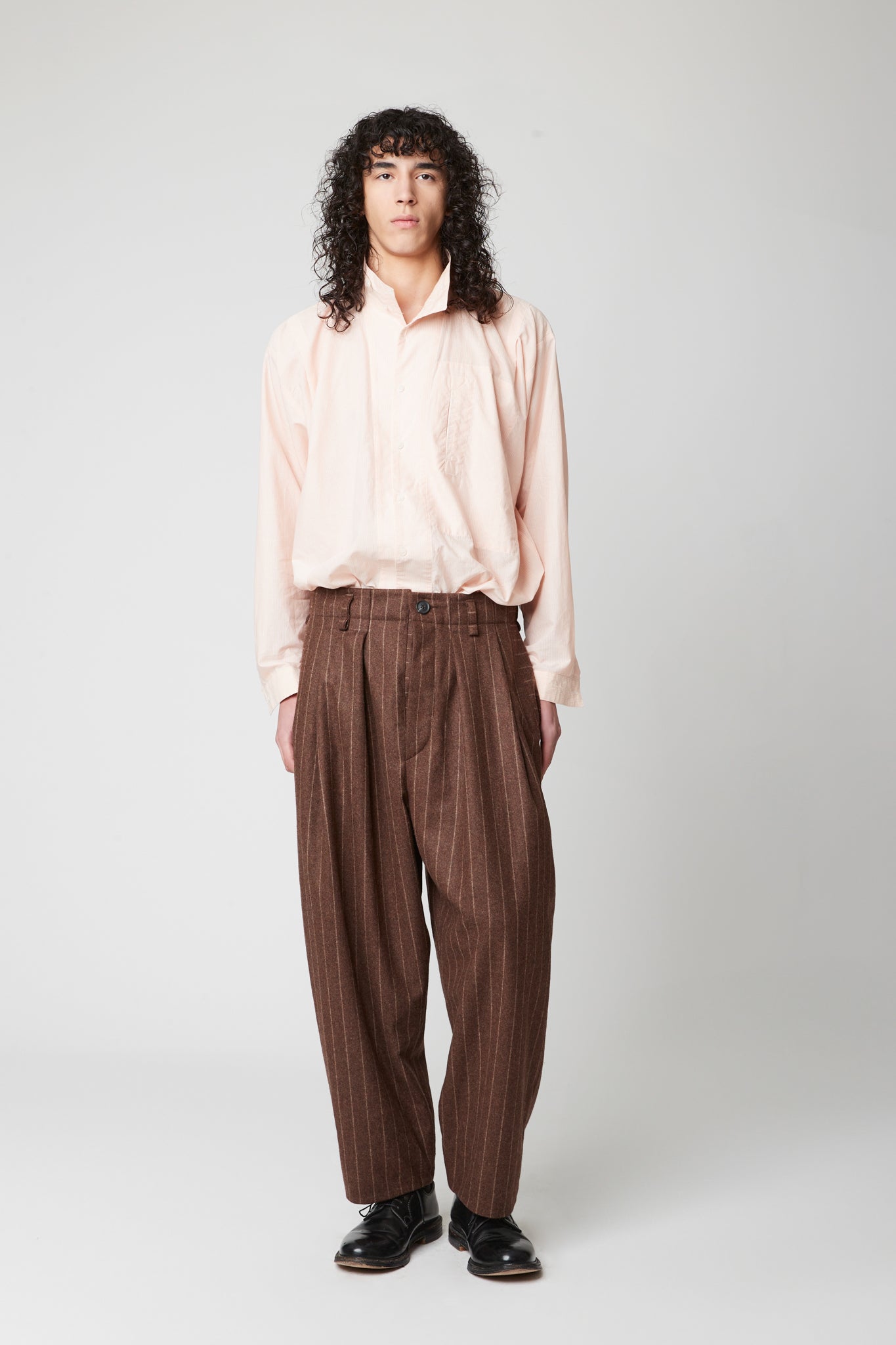 Pleated trouser - RWS pinstripe wool